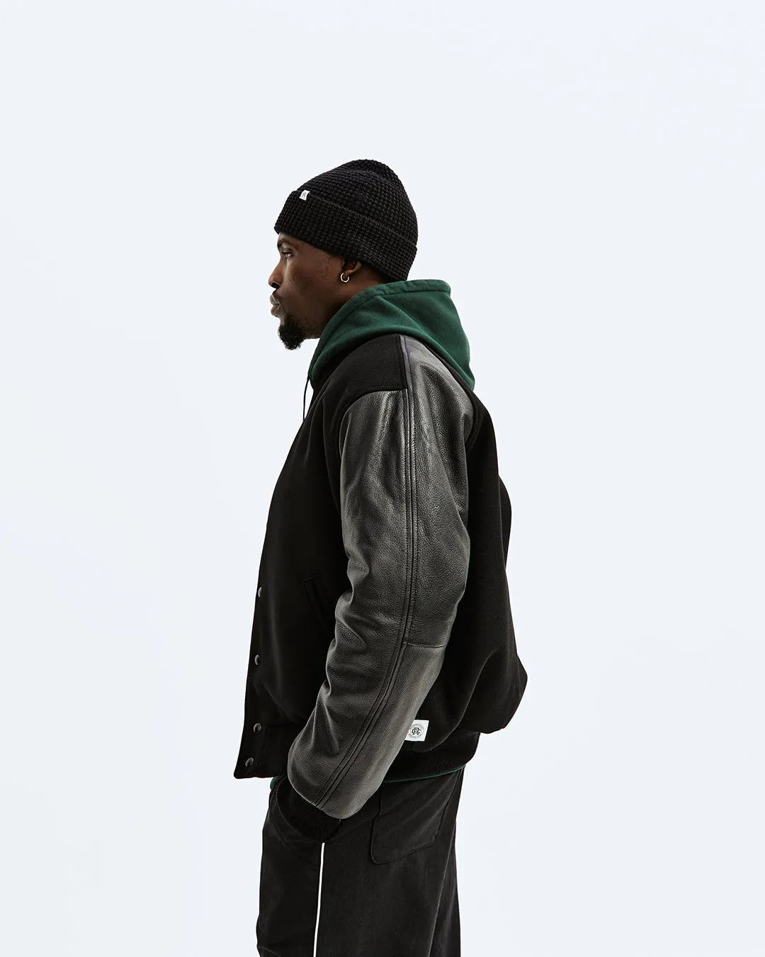 Melton Wool Varsity Jacket sold by Reigning Champ product image thumbnail 3
