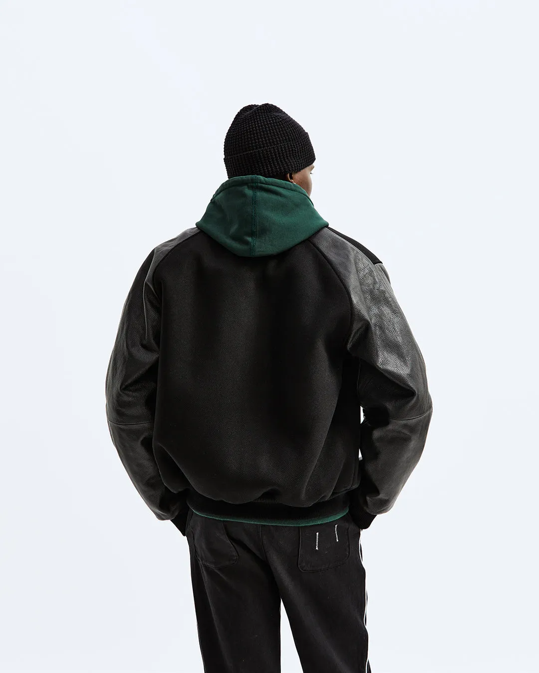 Melton Wool Varsity Jacket sold by Reigning Champ product image thumbnail 4