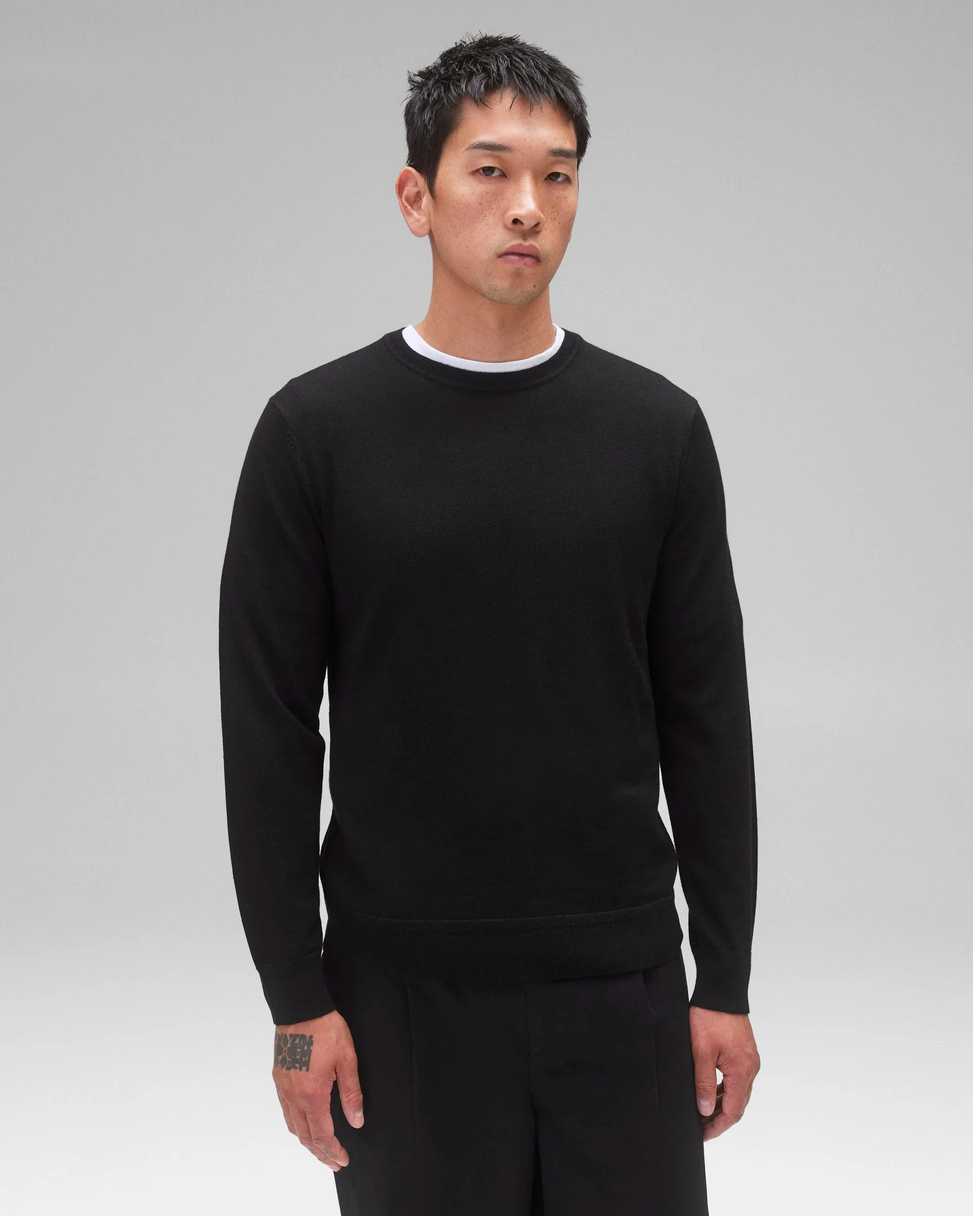 Lightweight Merino Harry Crewneck sold by Reigning Champ product image thumbnail 2