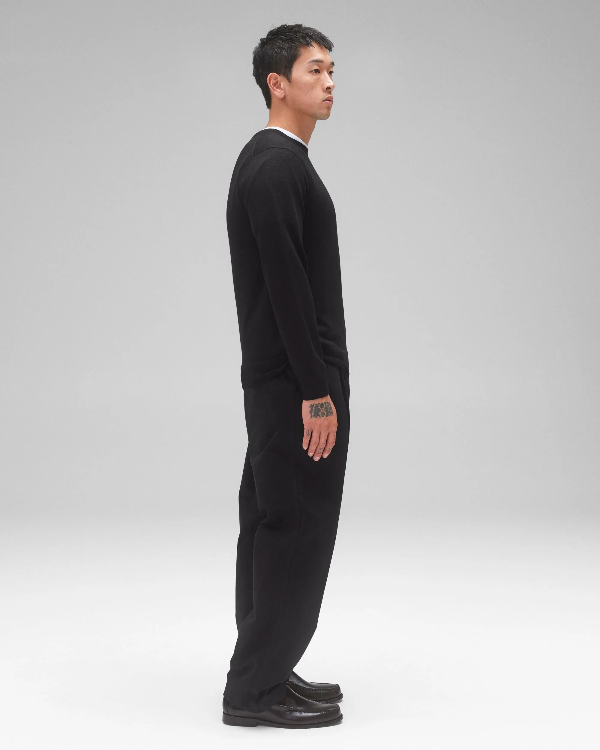 Lightweight Merino Harry Crewneck sold by Reigning Champ product image thumbnail 4