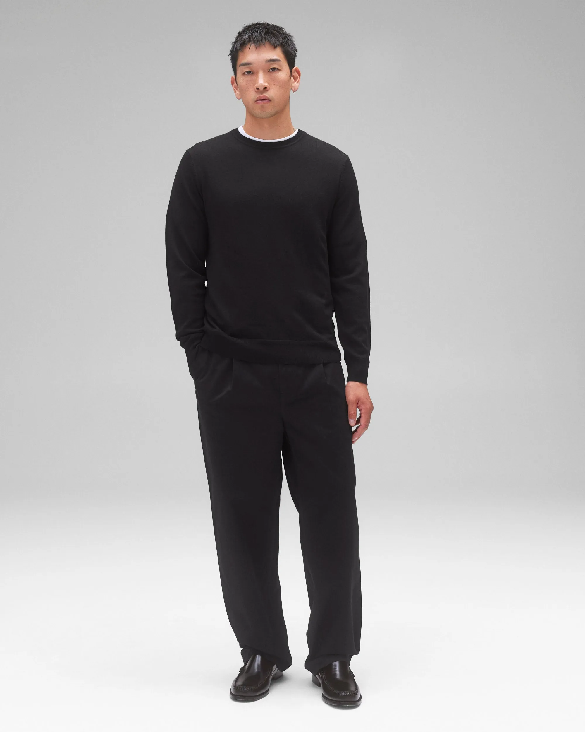 Lightweight Merino Harry Crewneck sold by Reigning Champ product image thumbnail 3