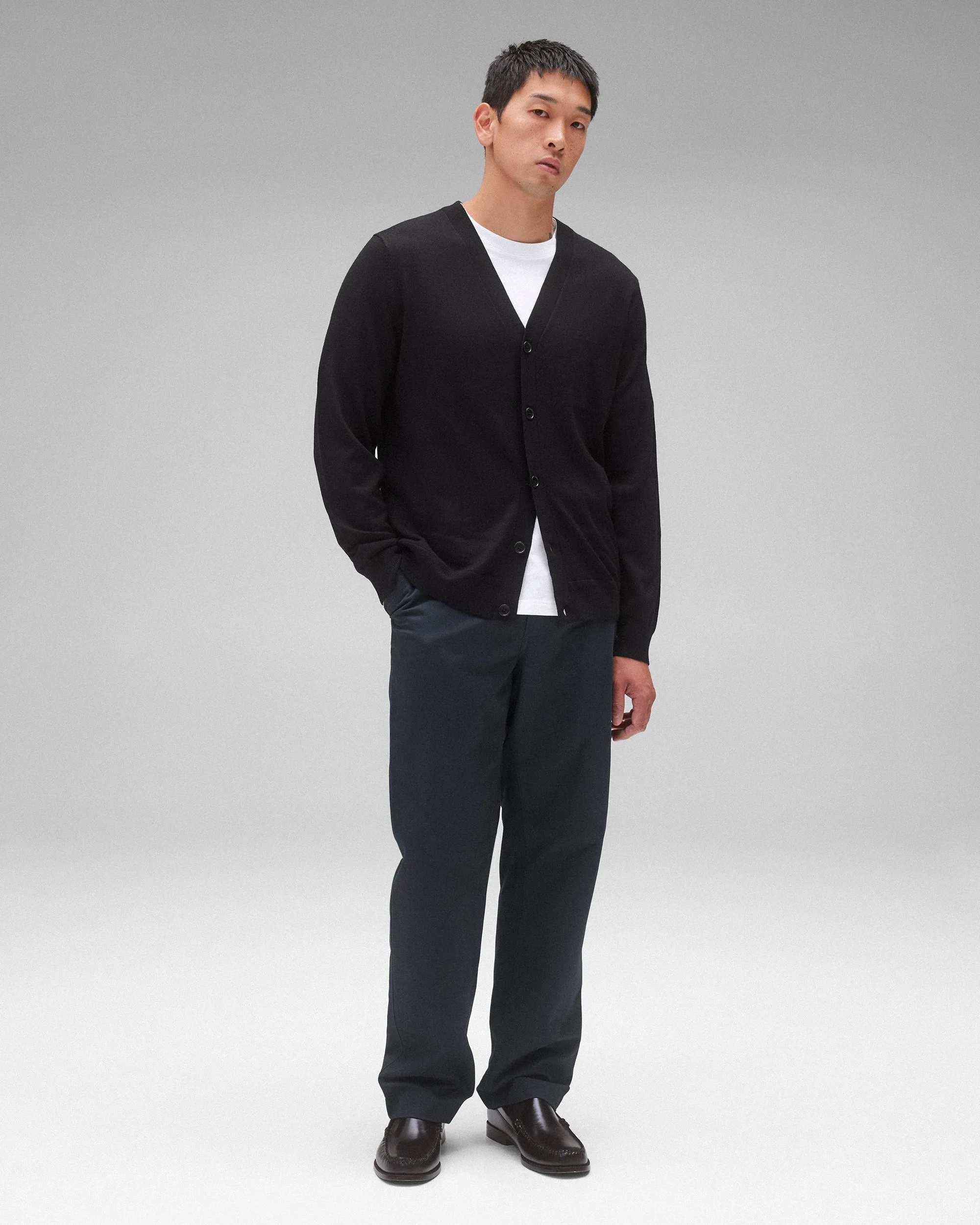 Lightweight Merino Harry Cardigan sold by Reigning Champ product image thumbnail 3