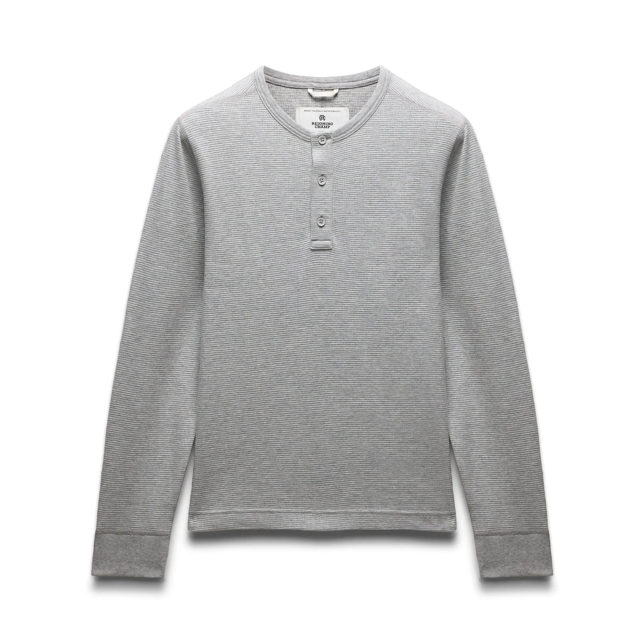 Lighweight Waffle Henley sold by Reigning Champ