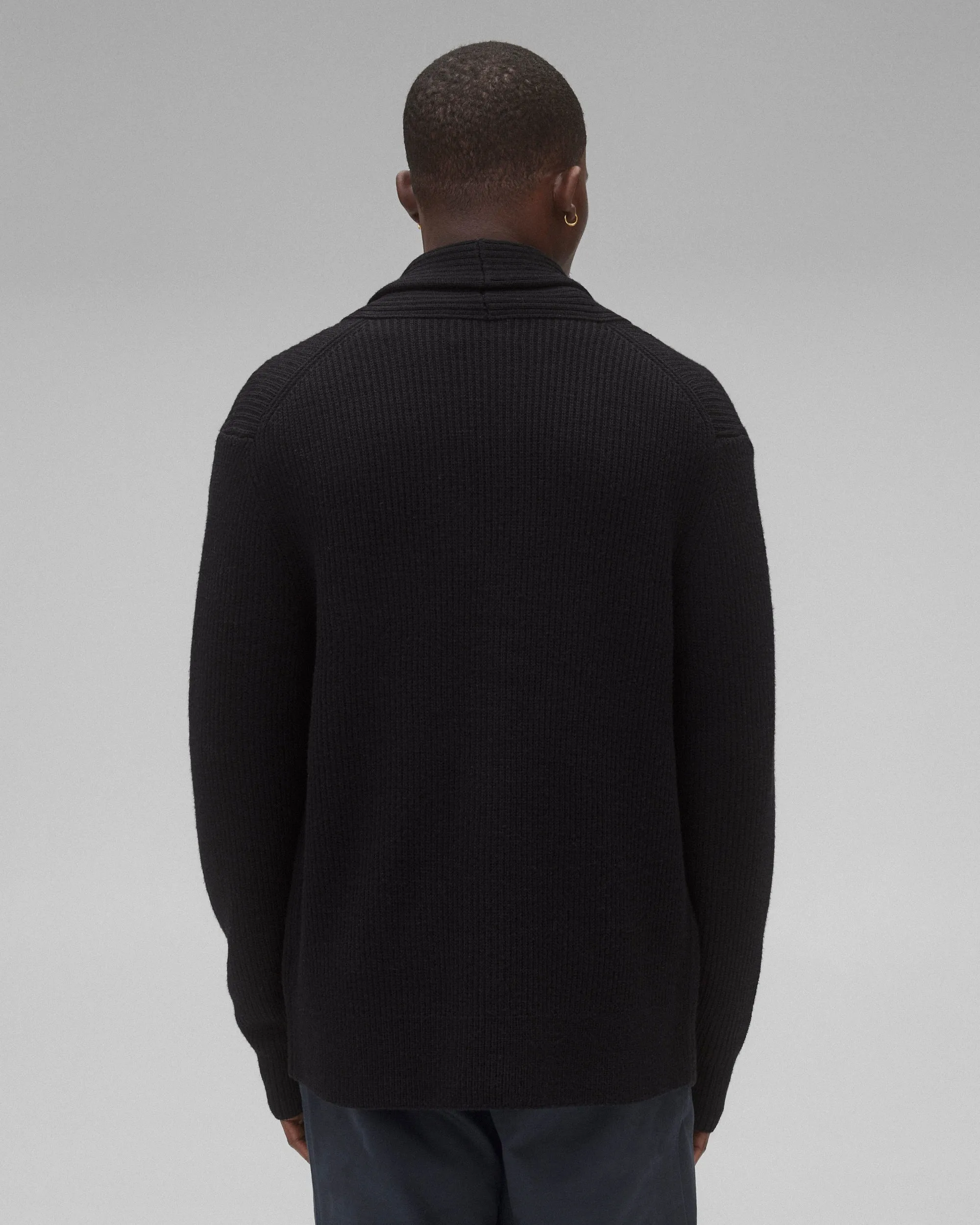 Merino Rib Vinnie Shawl Cardigan sold by Reigning Champ product image thumbnail 4