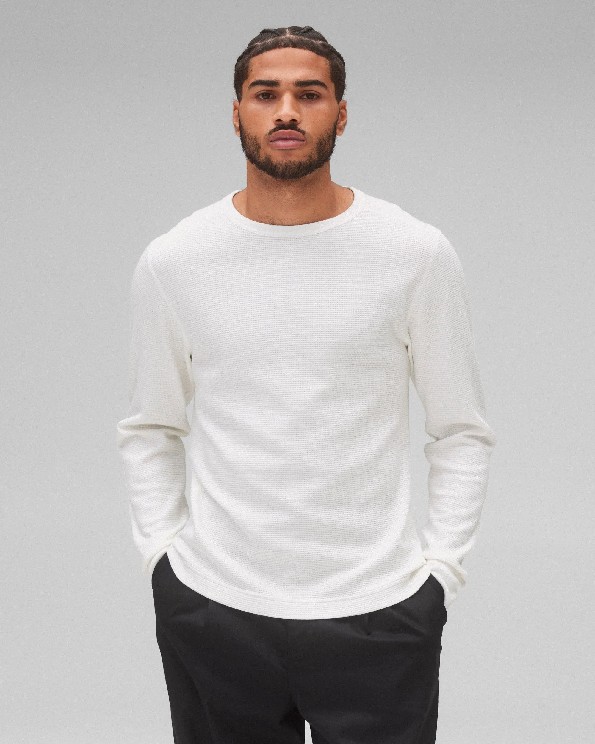 Lightweight Waffle Standard Long Sleeve sold by Reigning Champ product image thumbnail 2