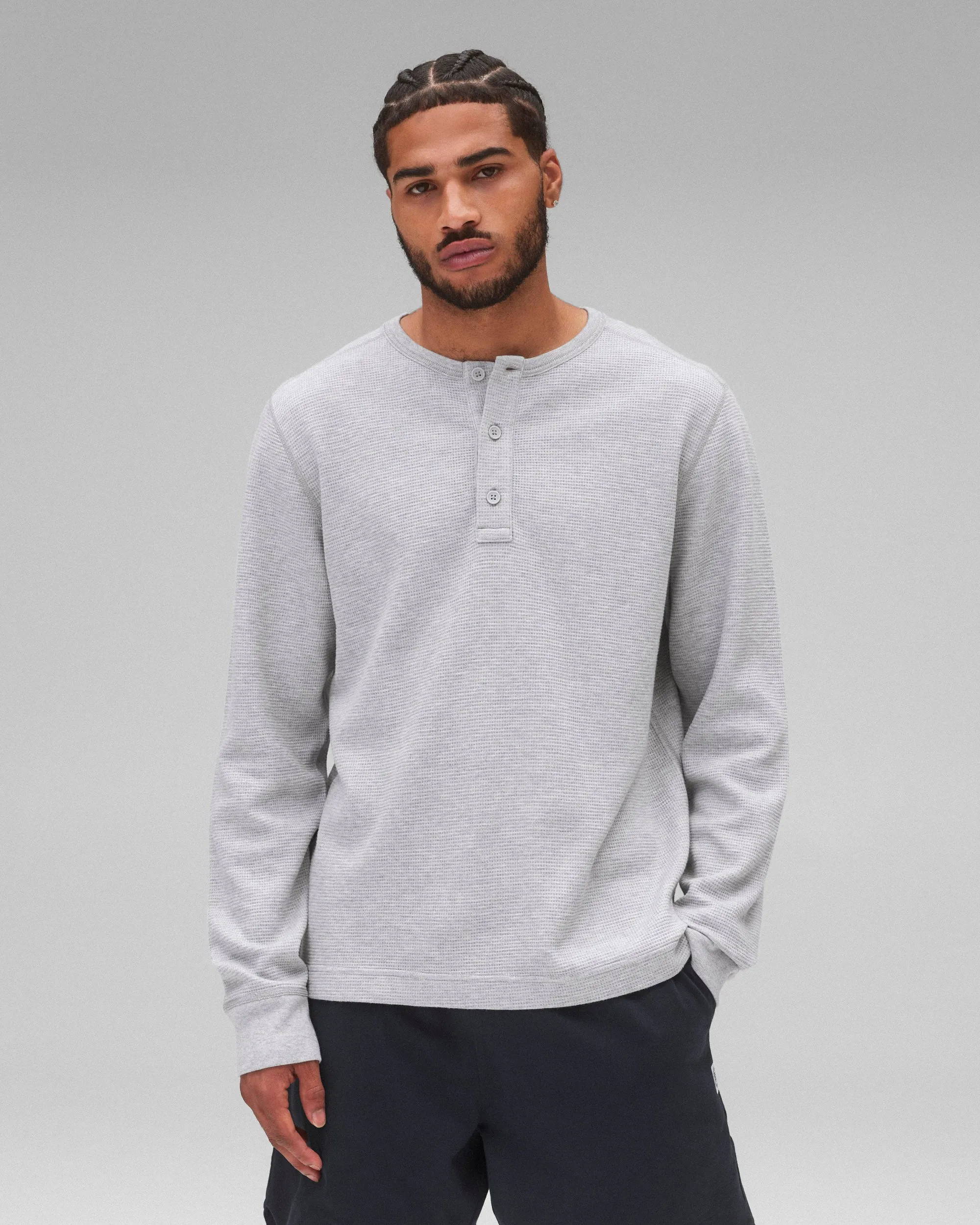 Lightweight Waffle Standard Henley sold by Reigning Champ product image thumbnail 2