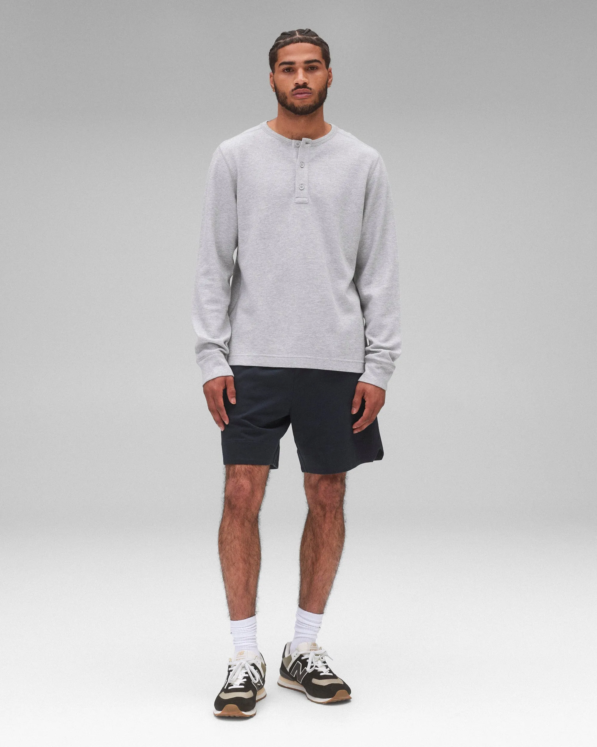 Lightweight Waffle Standard Henley sold by Reigning Champ product image thumbnail 3