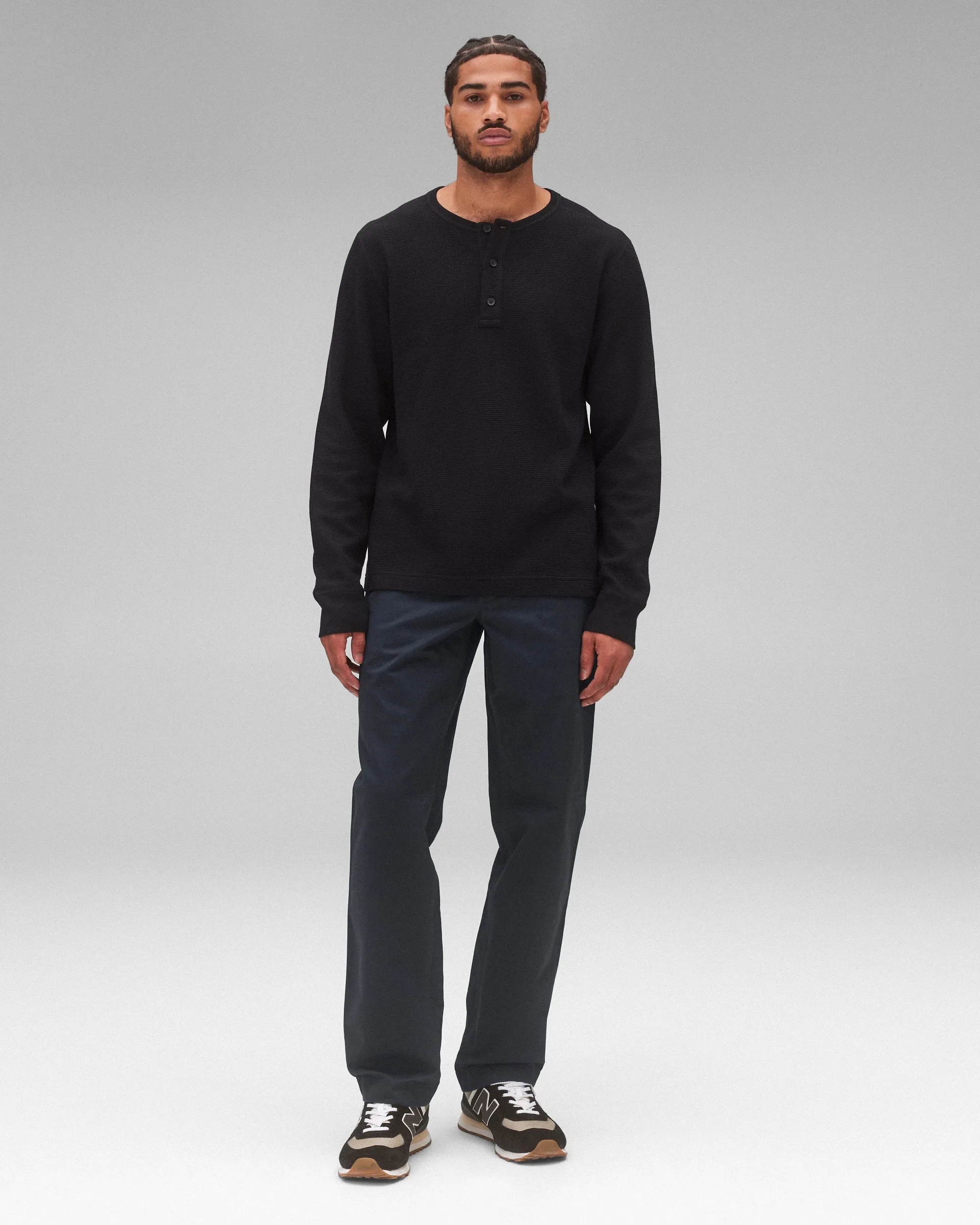 Lightweight Waffle Standard Henley sold by Reigning Champ product image thumbnail 3