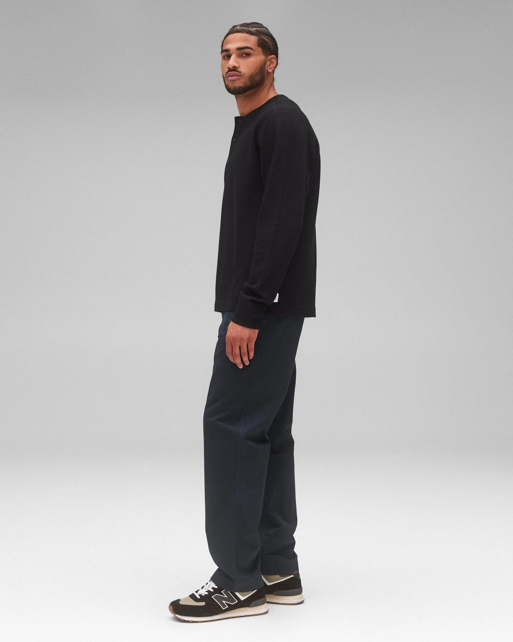 Lightweight Waffle Standard Henley sold by Reigning Champ product image thumbnail 4