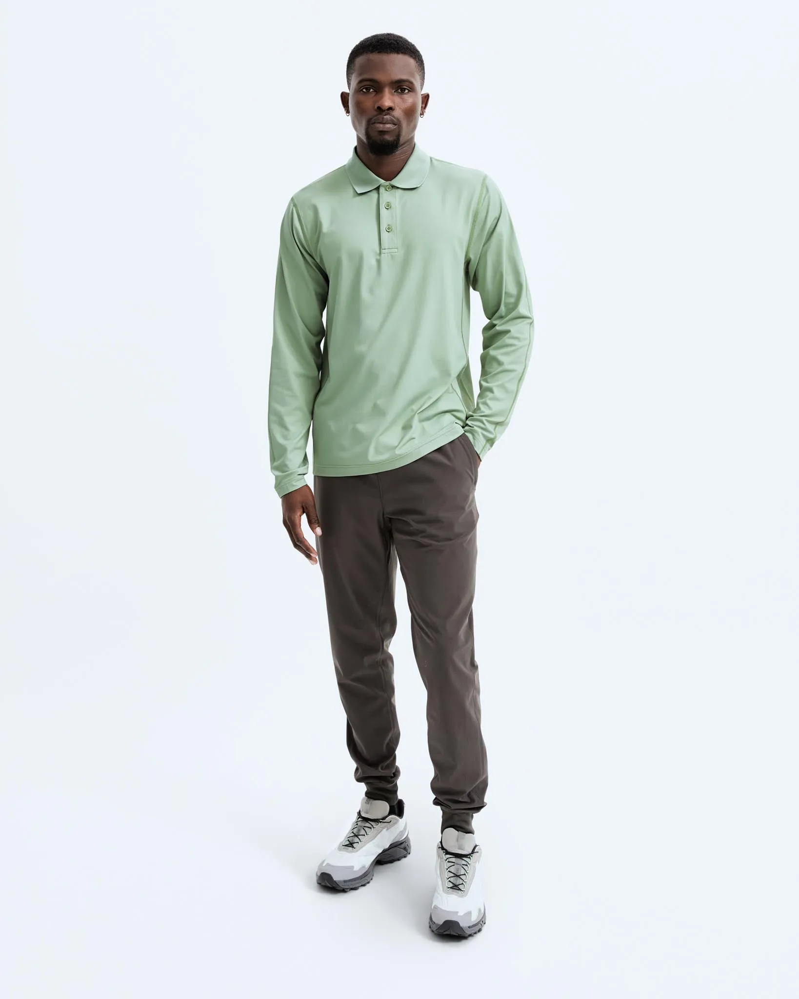 Tech Pique Playoff Long Sleeve Polo sold by Reigning Champ product image thumbnail 5