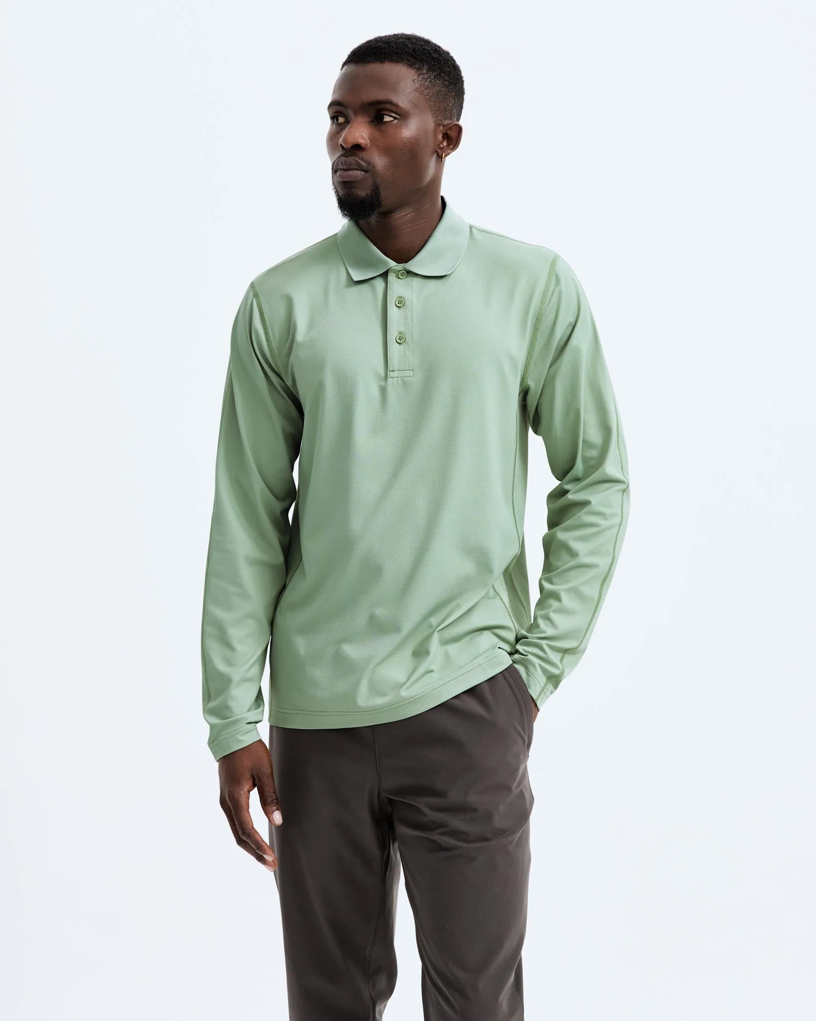 Tech Pique Playoff Long Sleeve Polo sold by Reigning Champ product image thumbnail 2