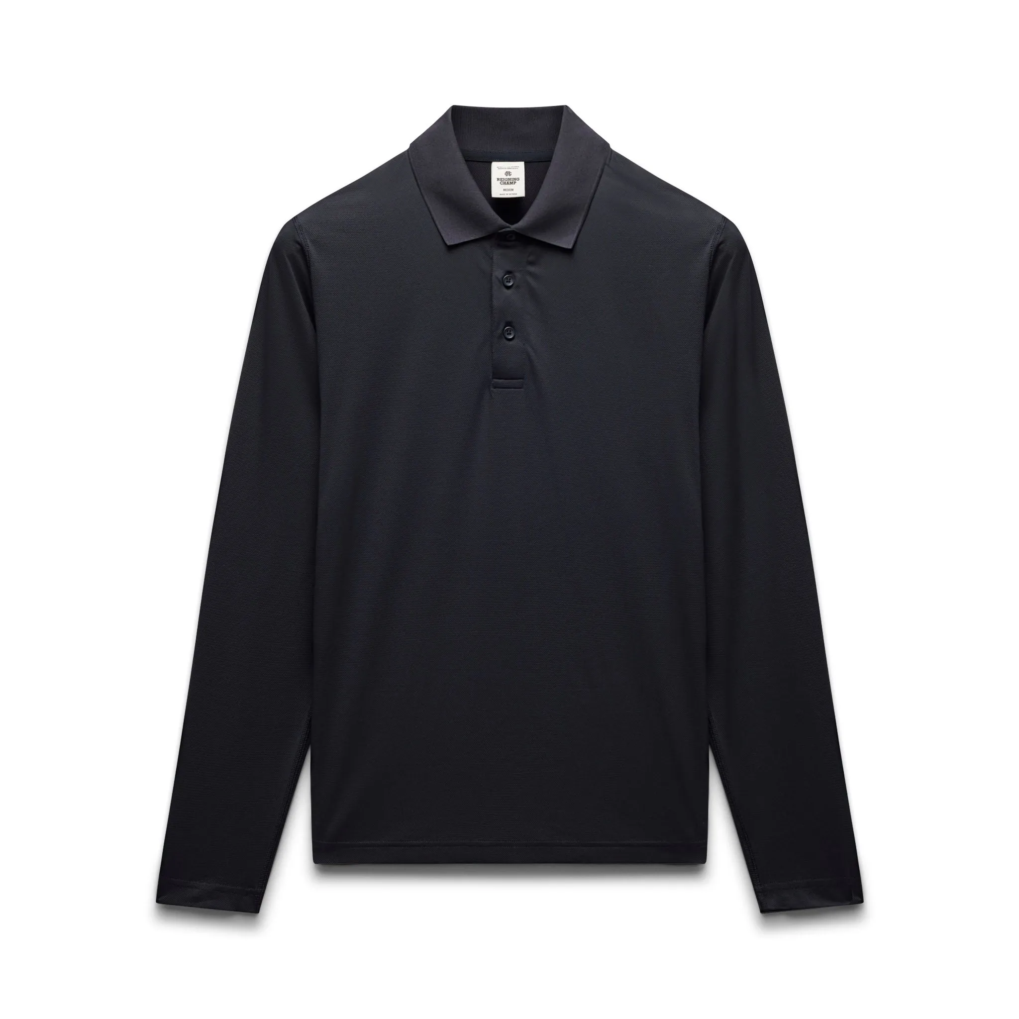Tech Pique Playoff Long Sleeve Polo - Vault sold by Reigning Champ