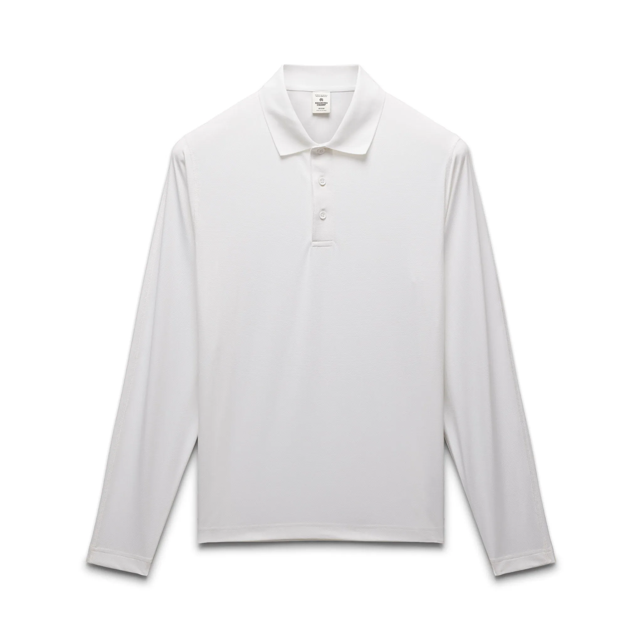 Tech Pique Playoff Long Sleeve Polo - Vault sold by Reigning Champ