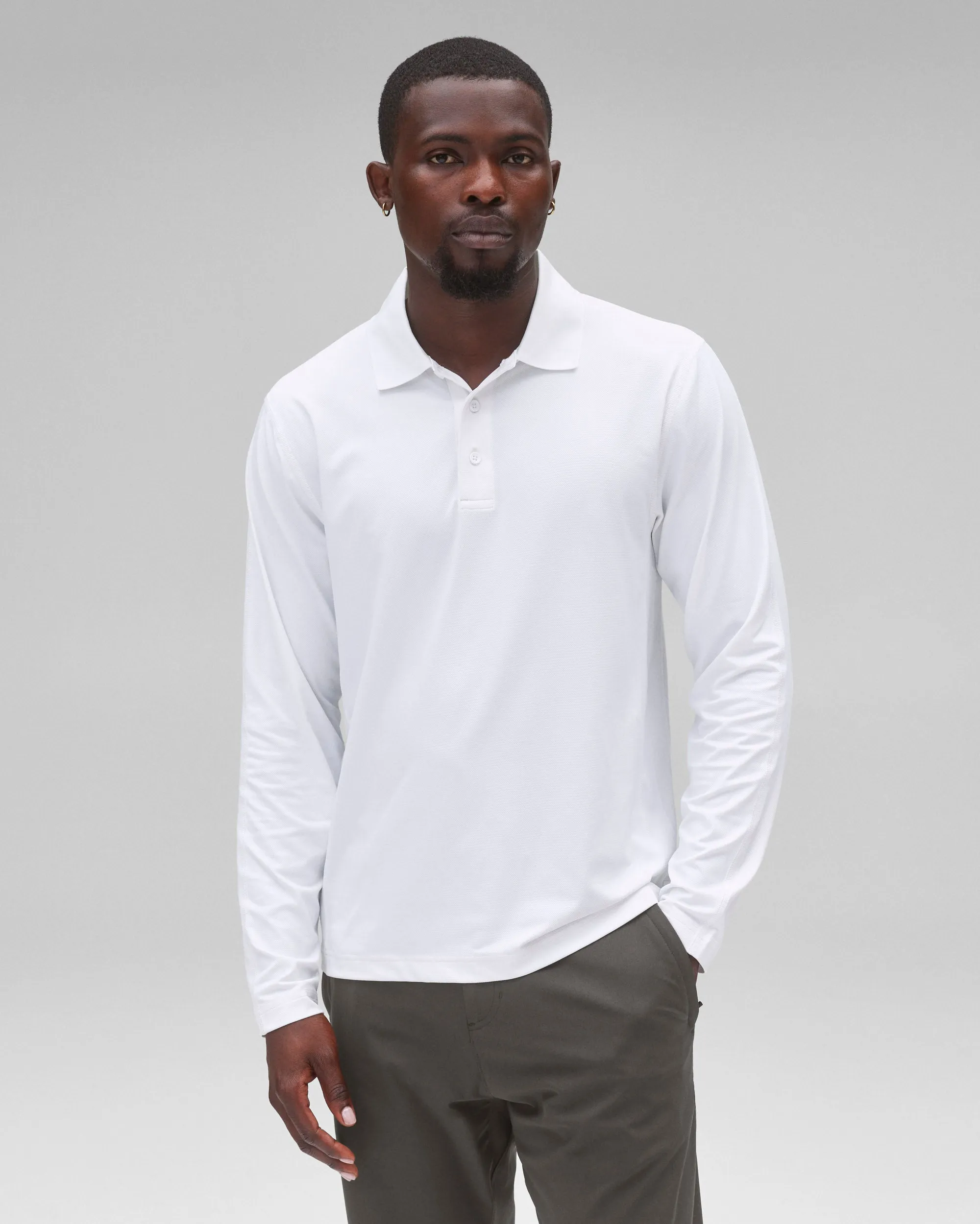 Tech Pique Playoff Long Sleeve Polo - Vault sold by Reigning Champ product image thumbnail 2
