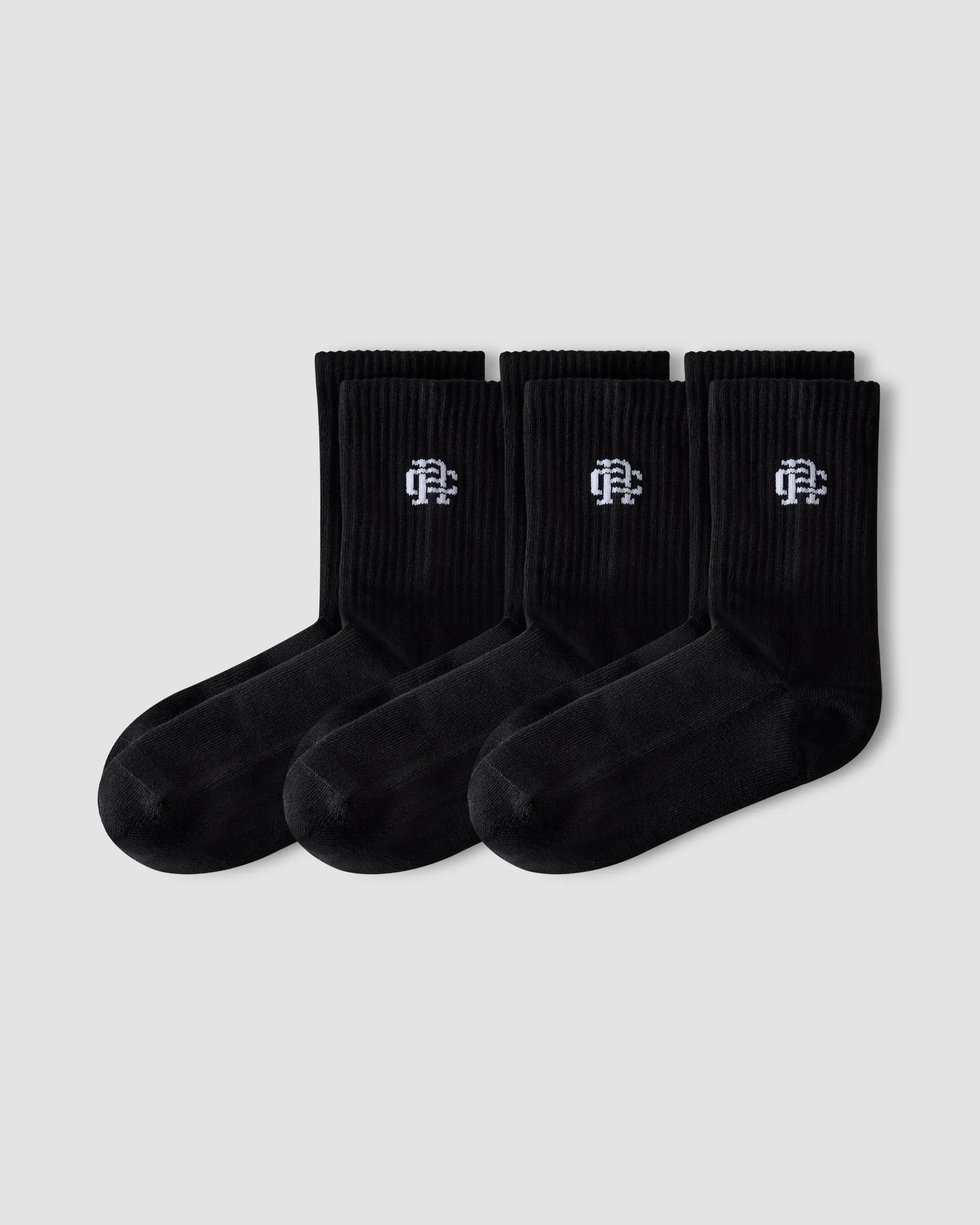 3-Pack Classic Mid Crew Sock sold by Reigning Champ product image thumbnail 2