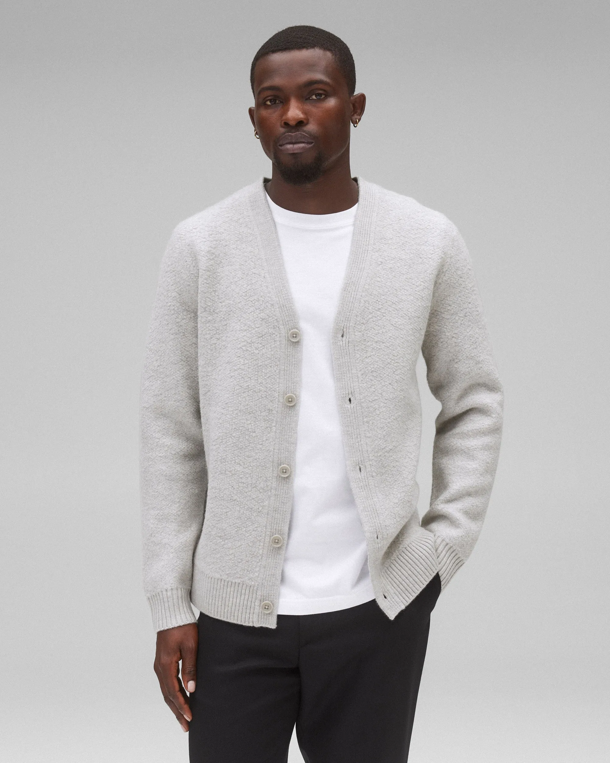 Textured Boucle Turf Cardigan sold by Reigning Champ product image thumbnail 2