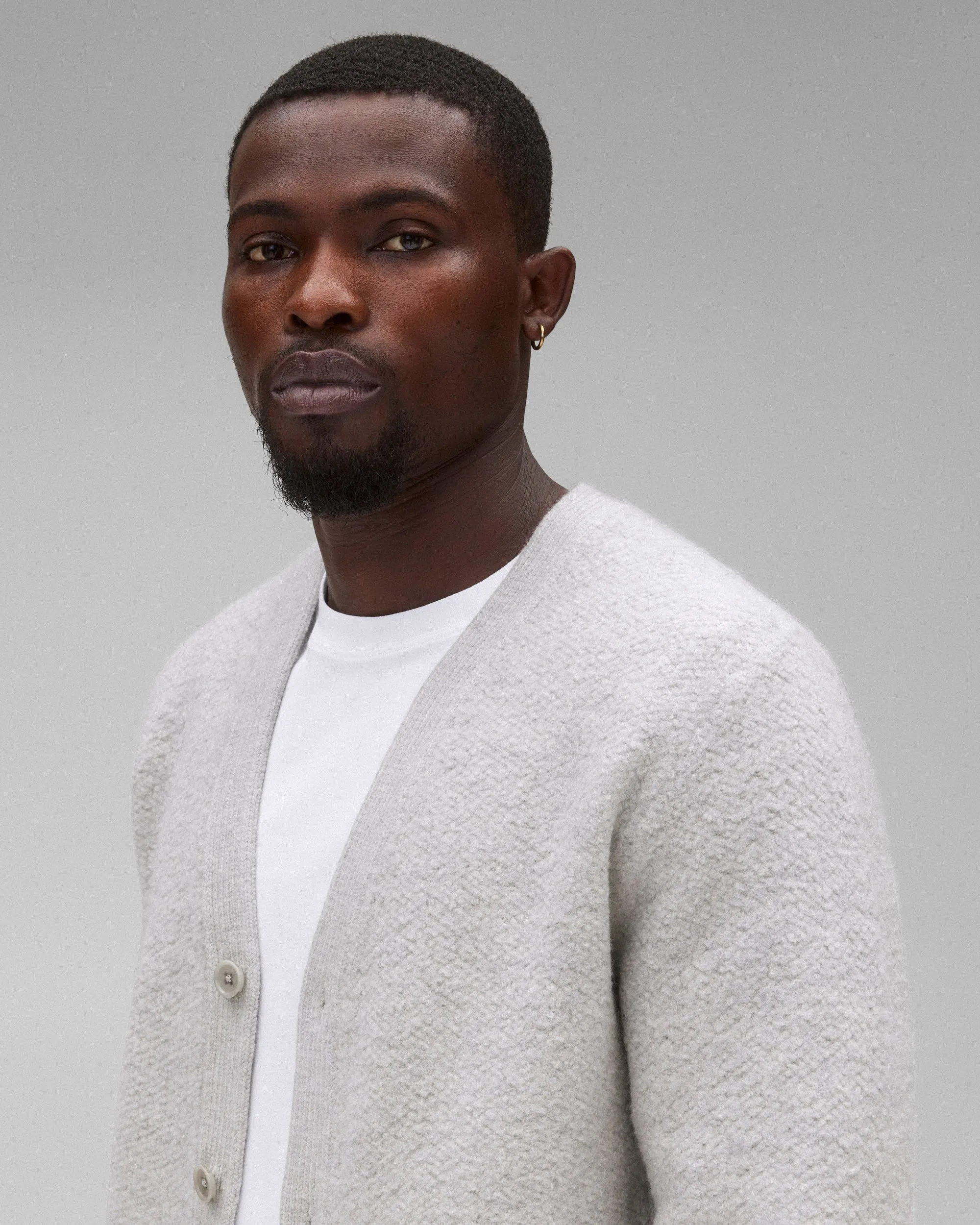 Textured Boucle Turf Cardigan sold by Reigning Champ product image thumbnail 4