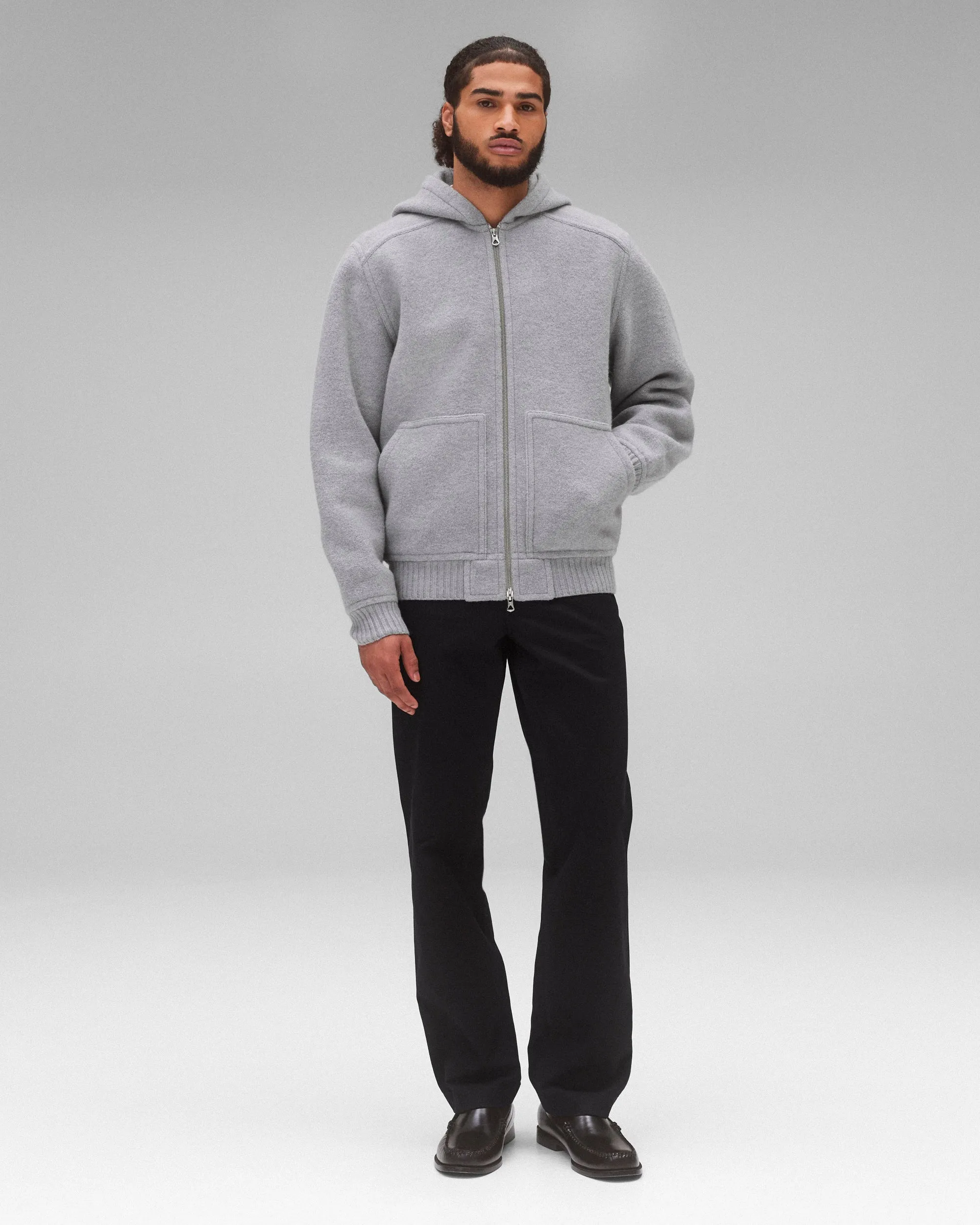 Boiled Wool Rush Standard Hooded Jacket sold by Reigning Champ product image thumbnail 3