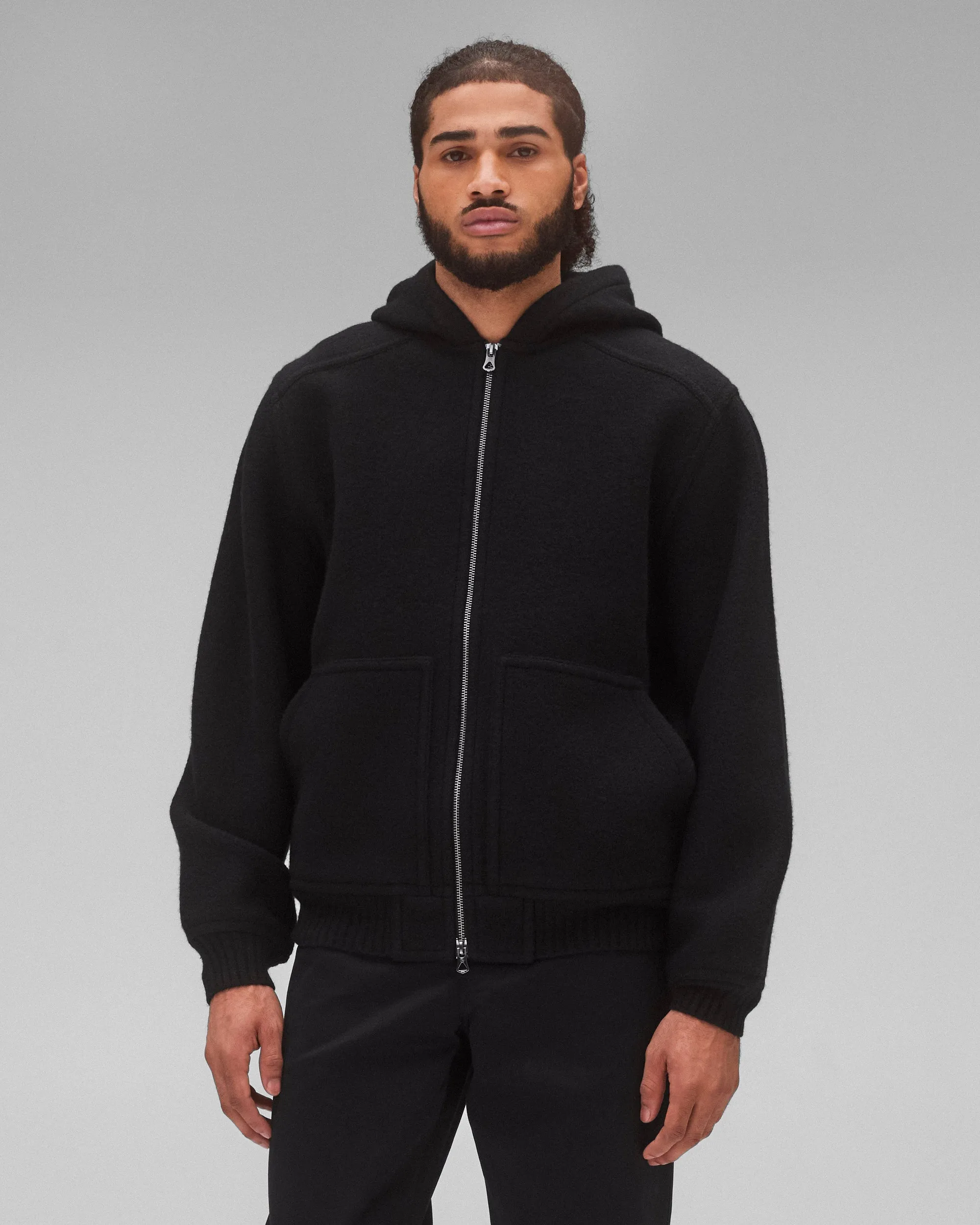 Boiled Wool Rush Standard Hooded Jacket sold by Reigning Champ product image thumbnail 2