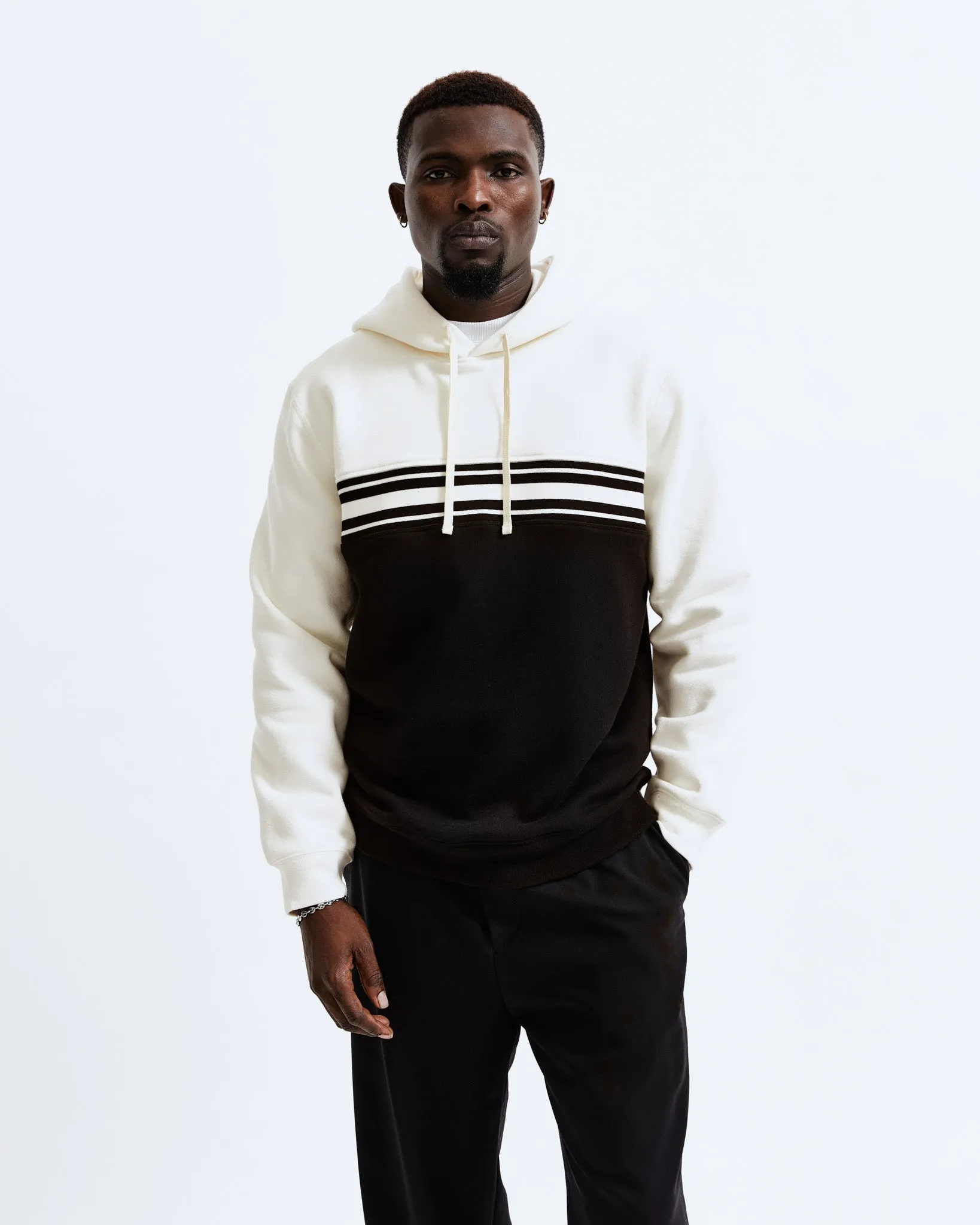 Midweight Fleece Colour Block Hoodie sold by Reigning Champ product image thumbnail 2