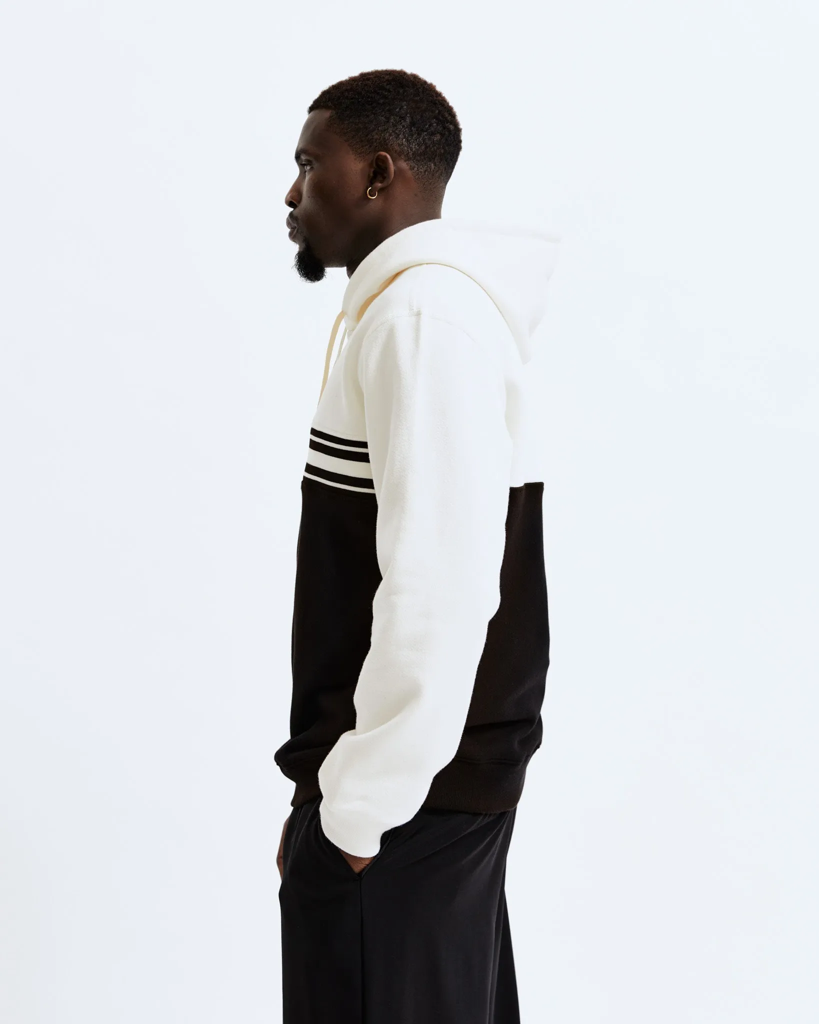 Midweight Fleece Colour Block Hoodie sold by Reigning Champ product image thumbnail 3