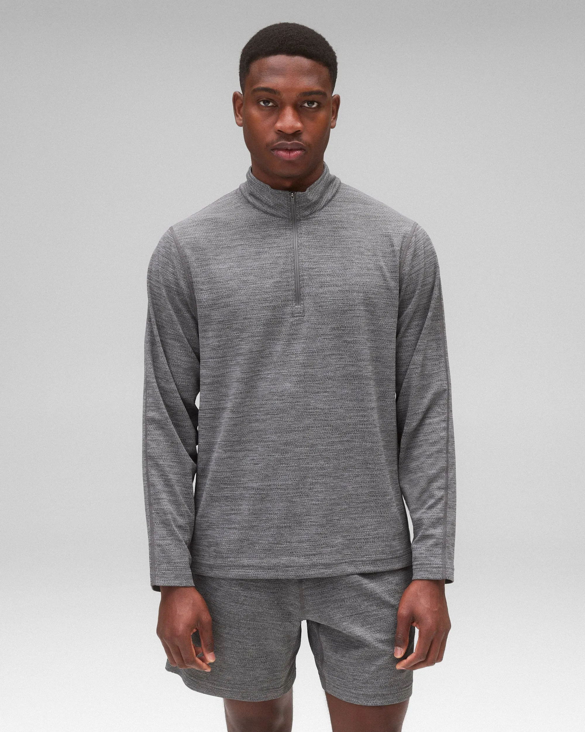 Solotex Mesh Tiebreak Standard Quarter Zip - Vault sold by Reigning Champ product image thumbnail 2