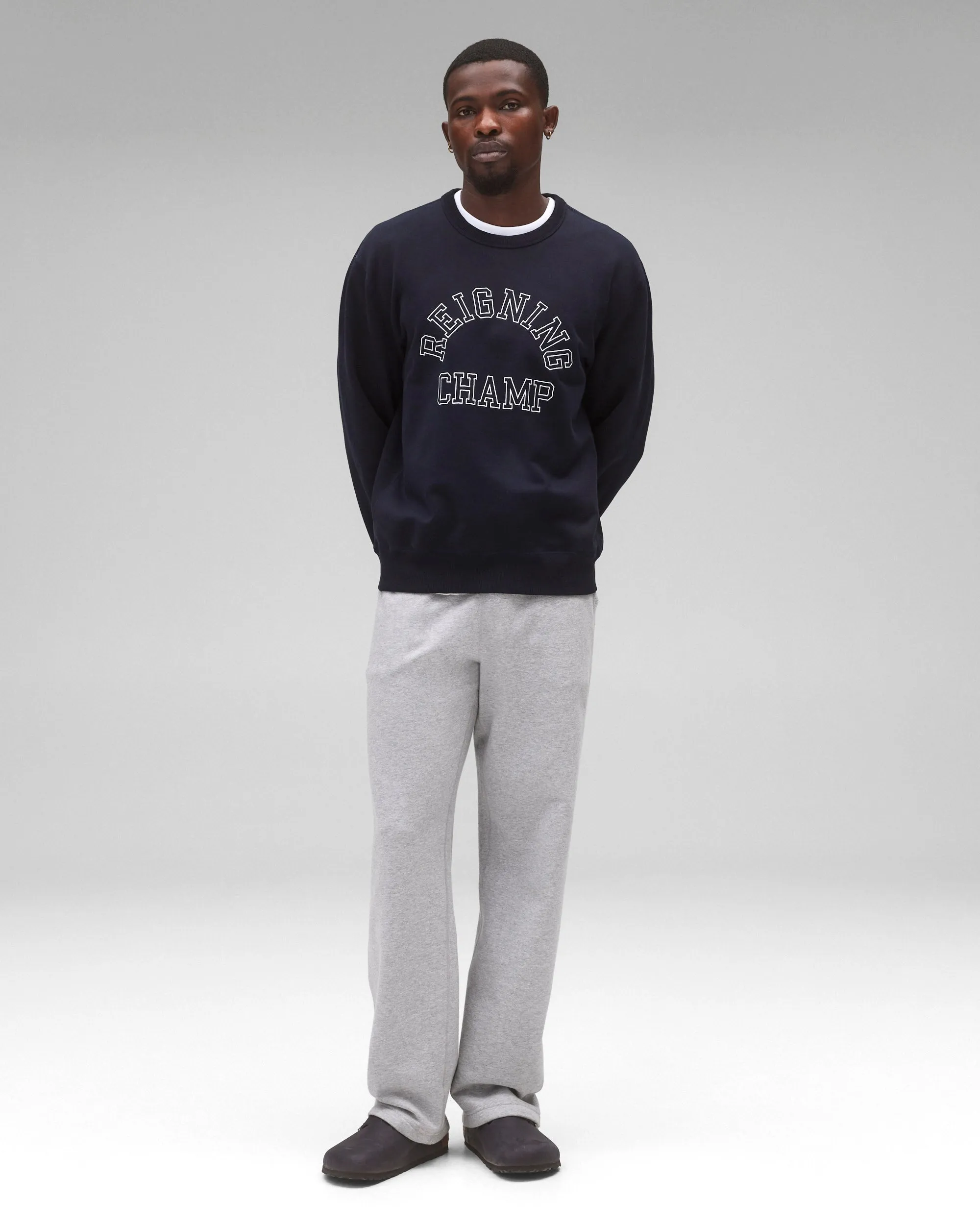 Midweight Terry Arch Logo Standard Crewneck sold by Reigning Champ product image thumbnail 3