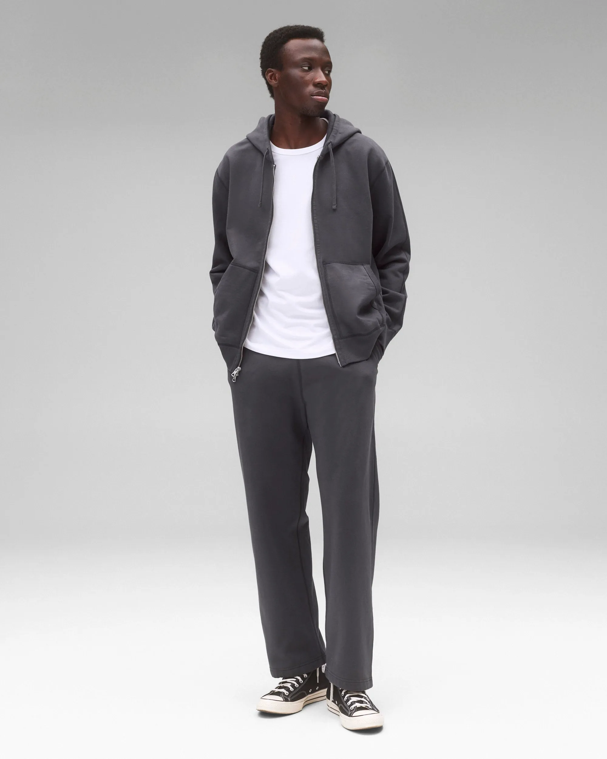 Midweight Terry Standard Zip Hoodie sold by Reigning Champ product image thumbnail 3