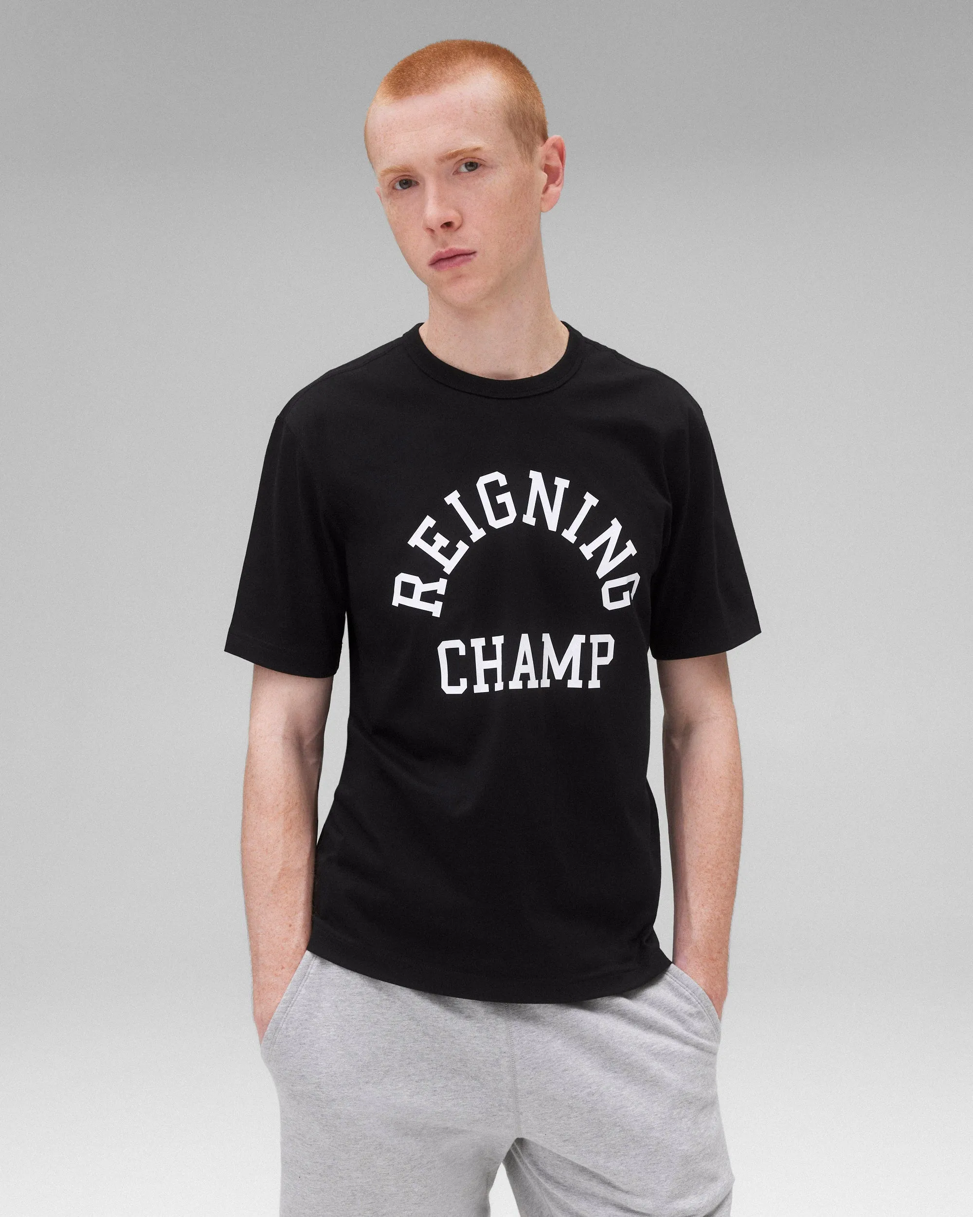 Lightweight Jersey Arch Logo Standard T-Shirt sold by Reigning Champ product image thumbnail 2