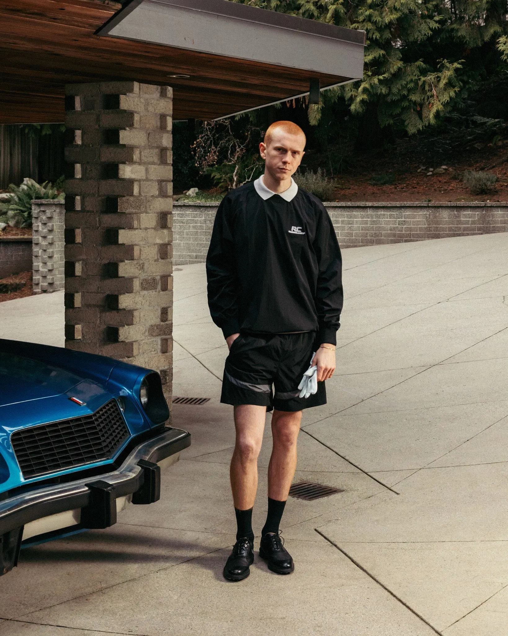 Crinkle Nylon Radar Standard Crewneck sold by Reigning Champ product image thumbnail 2