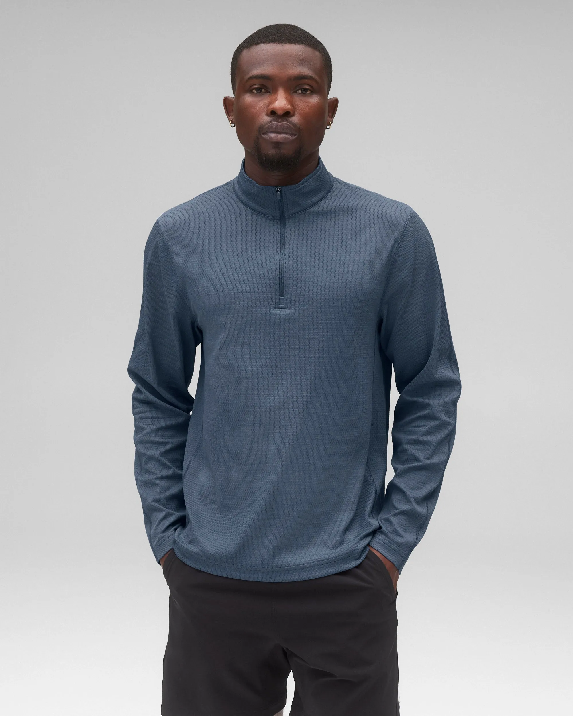Solotex Mesh Tiebreak Standard Quarter Zip sold by Reigning Champ product image thumbnail 2