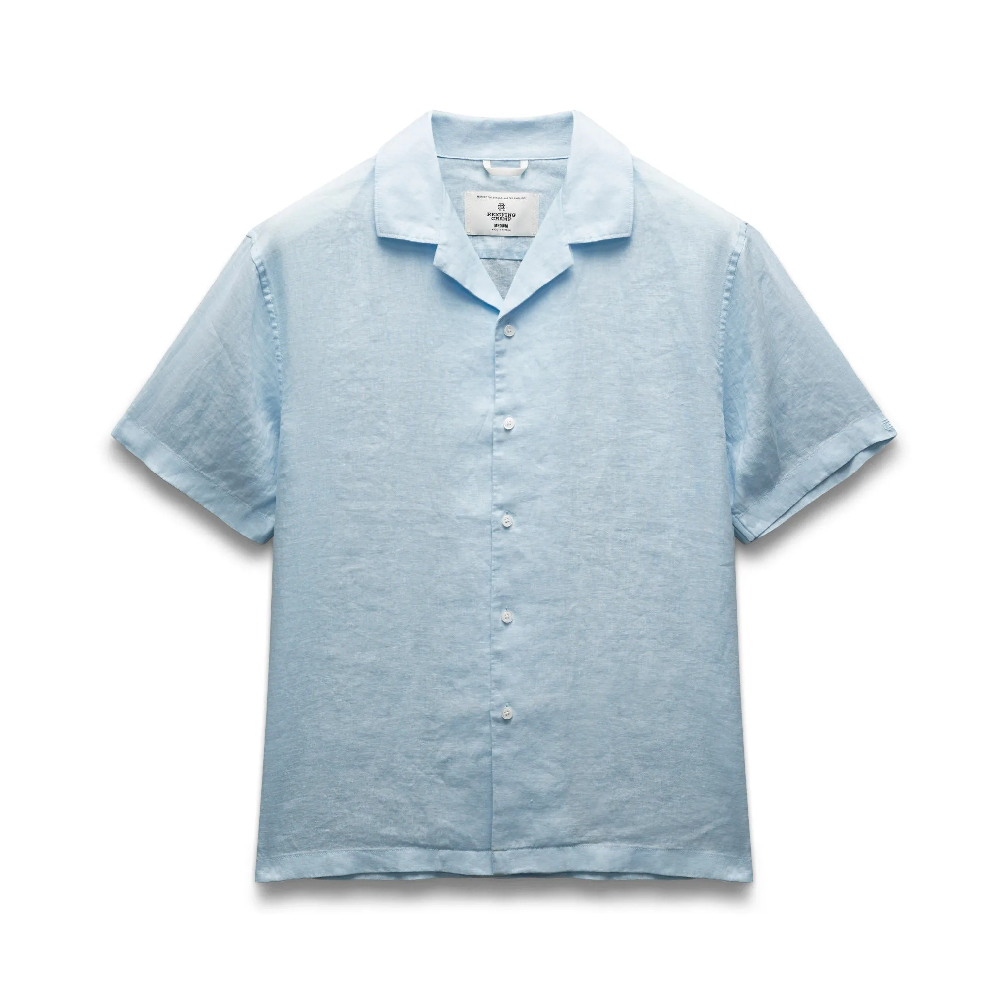 Linen Retreat Relaxed Camp Shirt sold by Reigning Champ