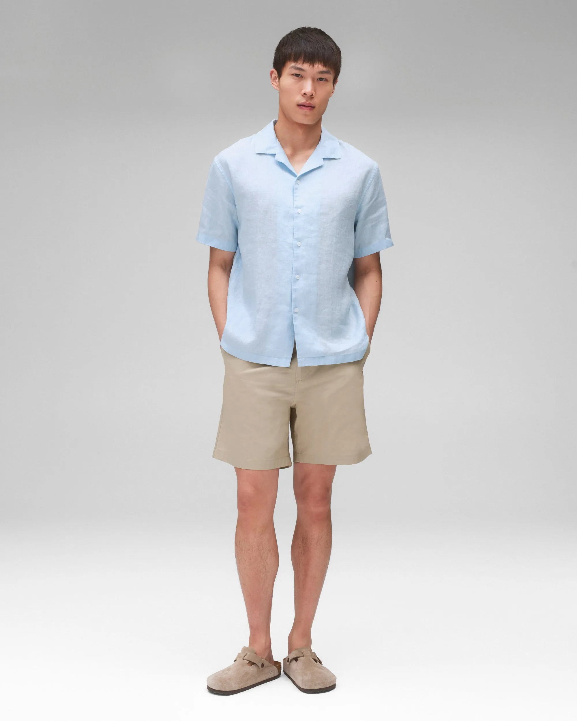 Linen Retreat Relaxed Camp Shirt sold by Reigning Champ product image thumbnail 3