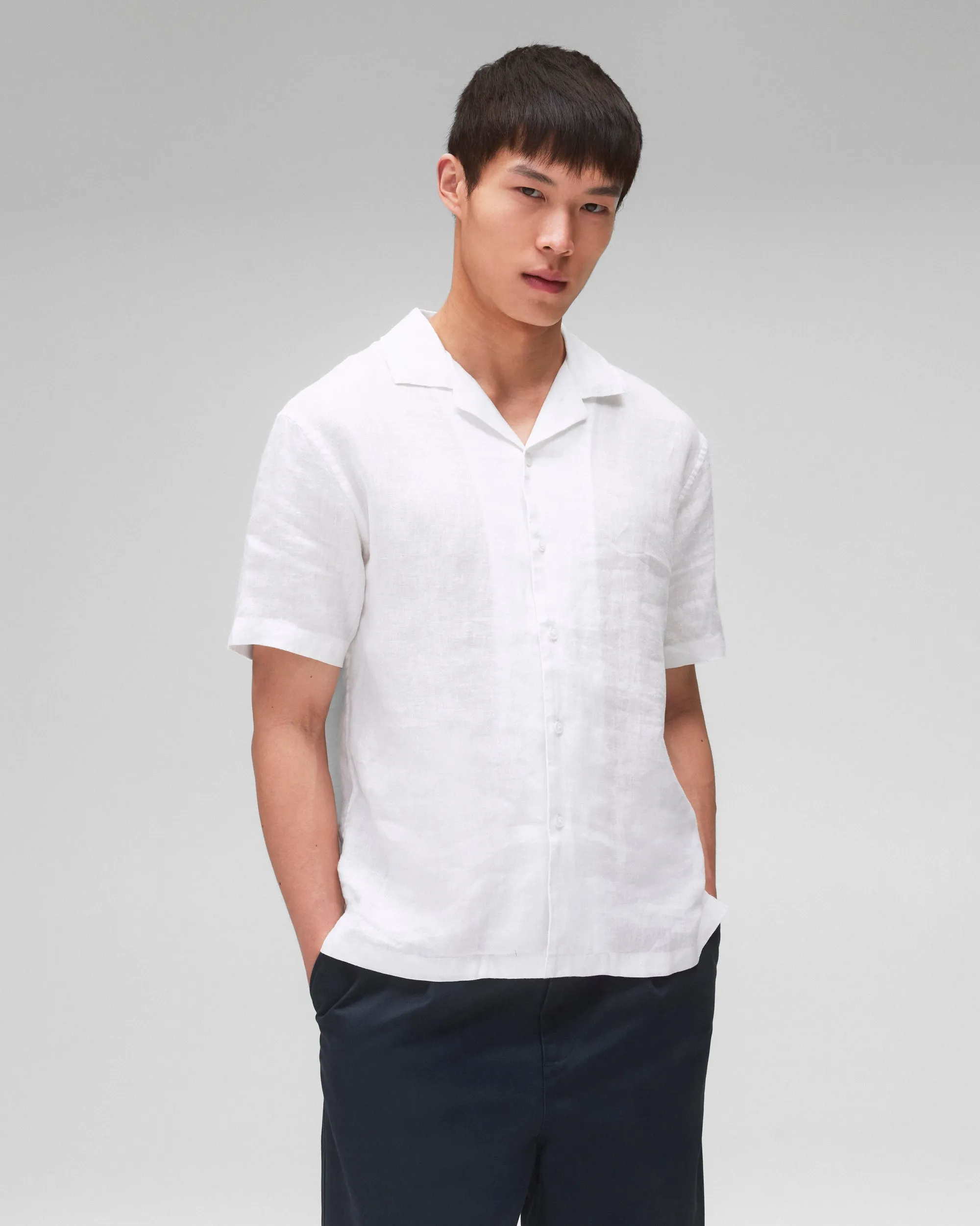 Linen Retreat Relaxed Camp Shirt sold by Reigning Champ product image thumbnail 2