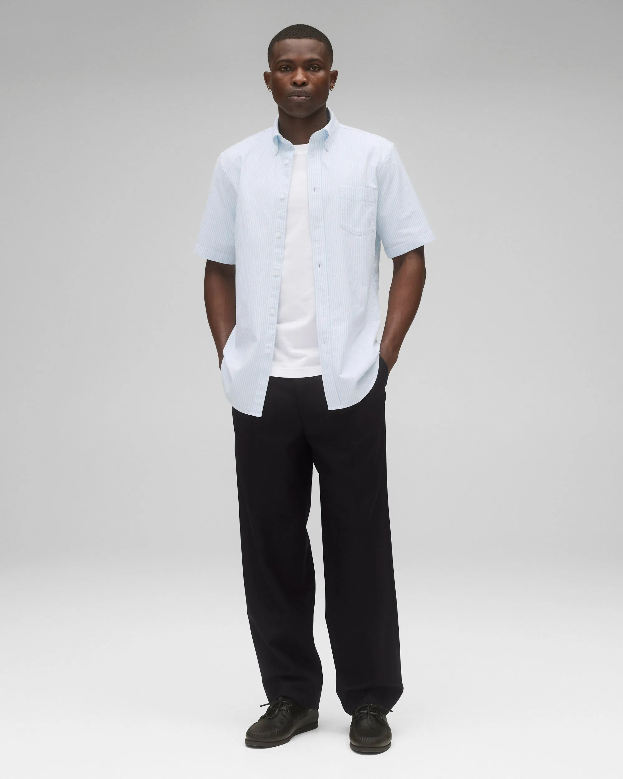 Cotton Oxford Prep Standard Short Sleeve Shirt sold by Reigning Champ product image thumbnail 3