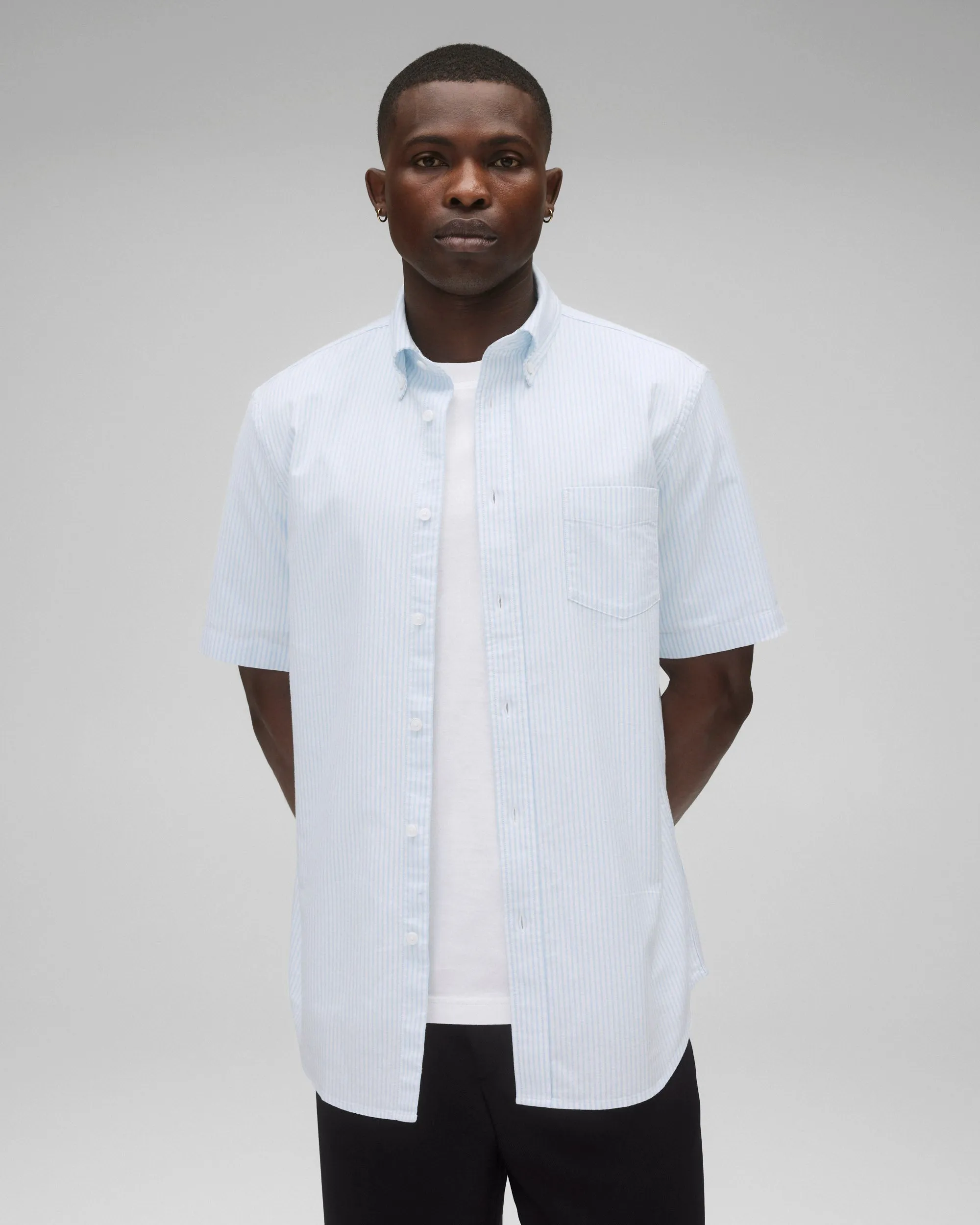Cotton Oxford Prep Standard Short Sleeve Shirt sold by Reigning Champ product image thumbnail 2