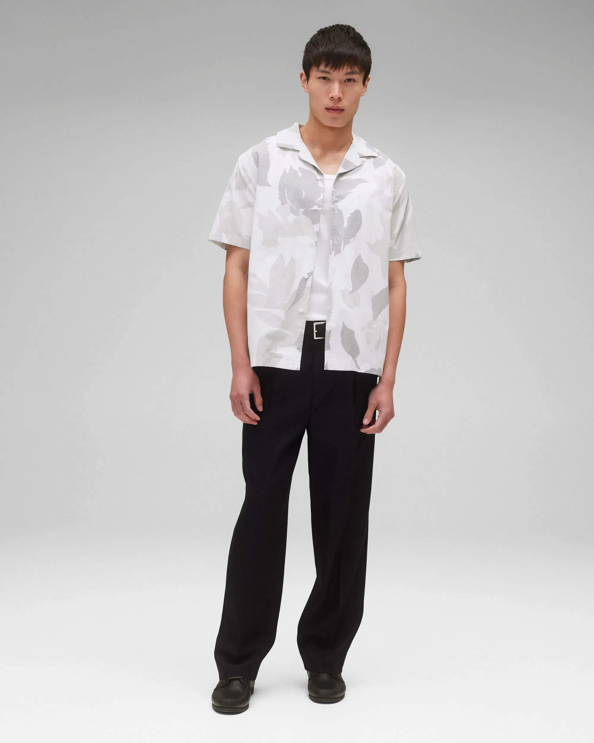 Cotton Poplin Botanical Relaxed Camp Shirt sold by Reigning Champ product image thumbnail 3