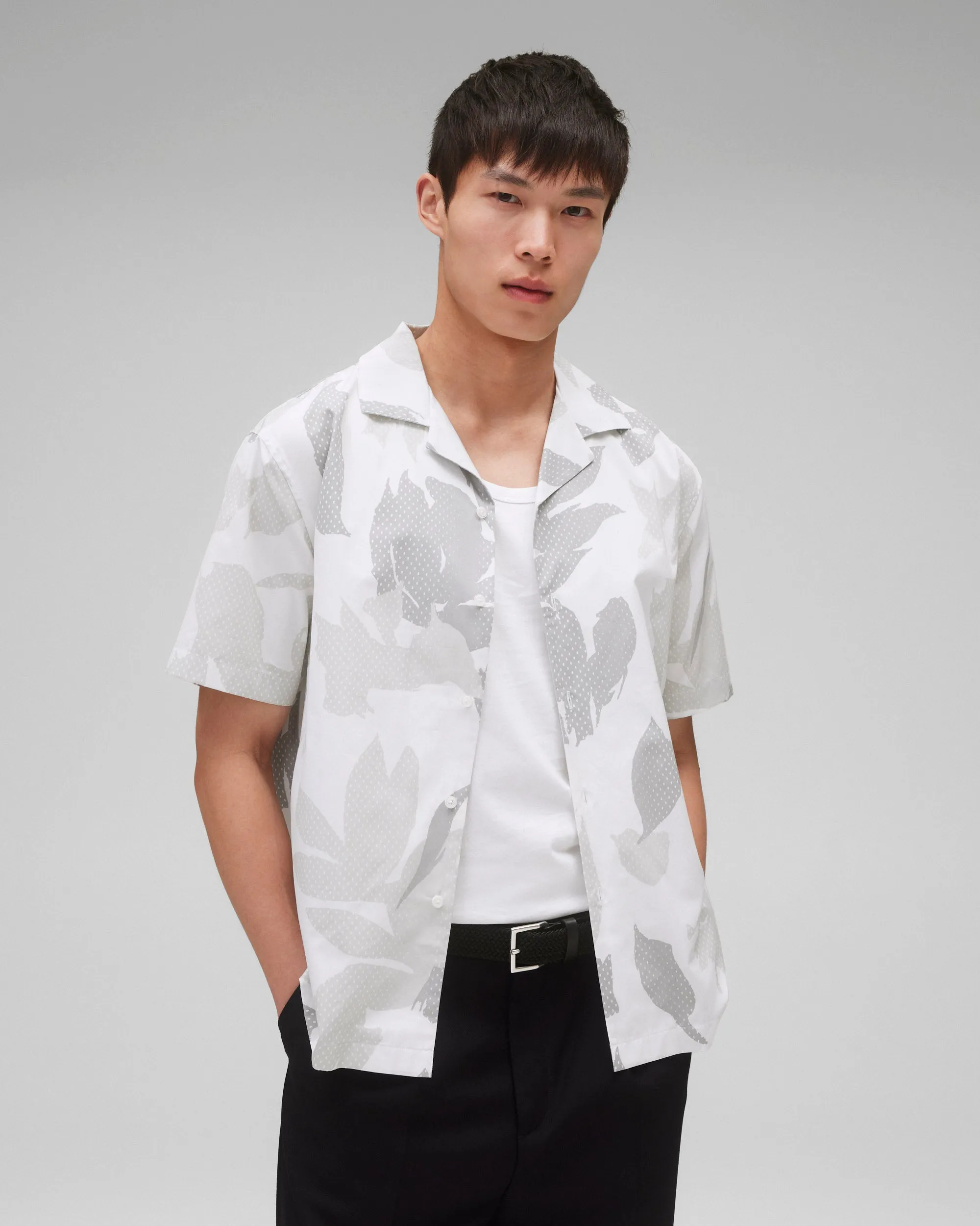 Cotton Poplin Botanical Relaxed Camp Shirt sold by Reigning Champ product image thumbnail 2