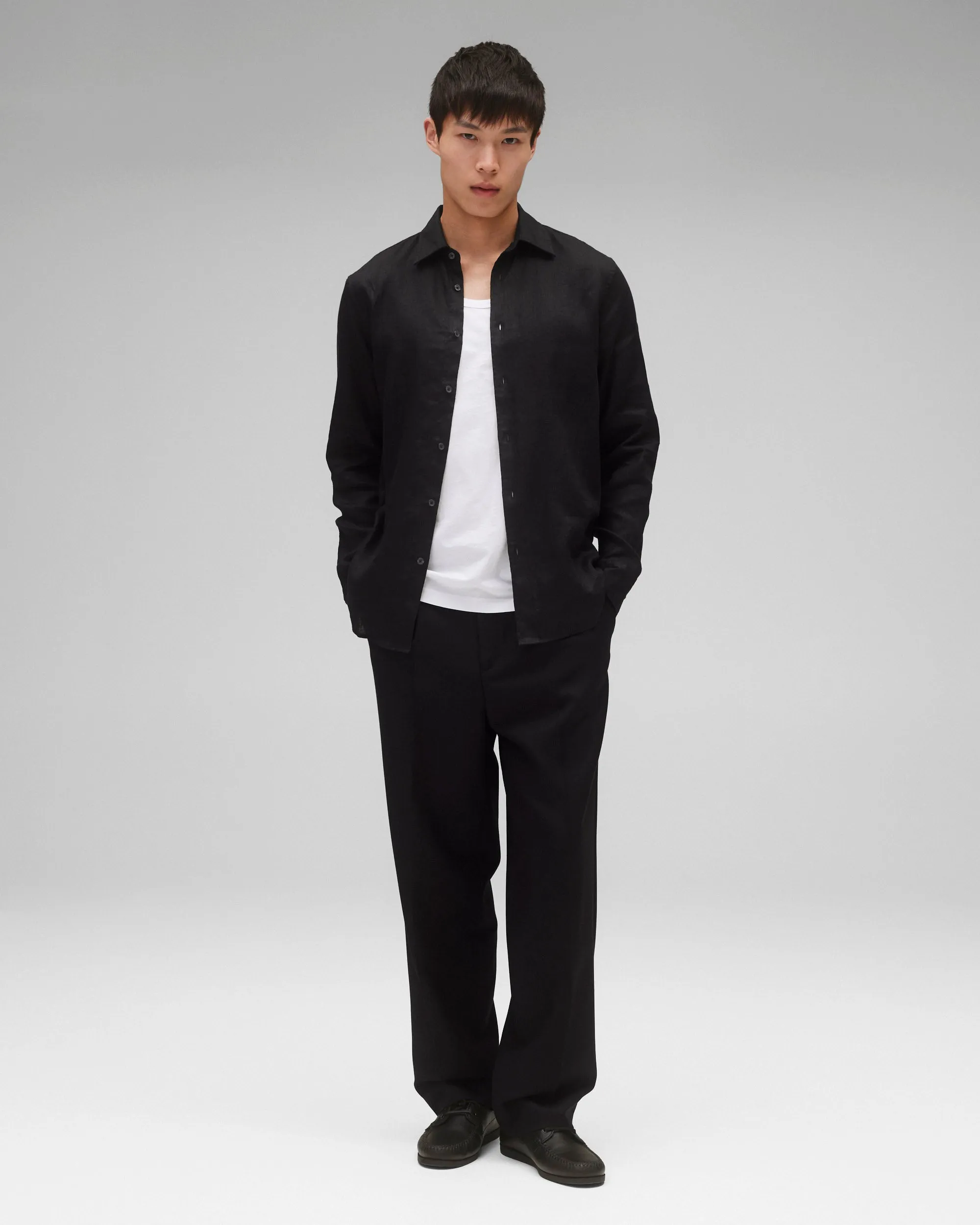 Linen Plaza Standard Shirt sold by Reigning Champ product image thumbnail 3
