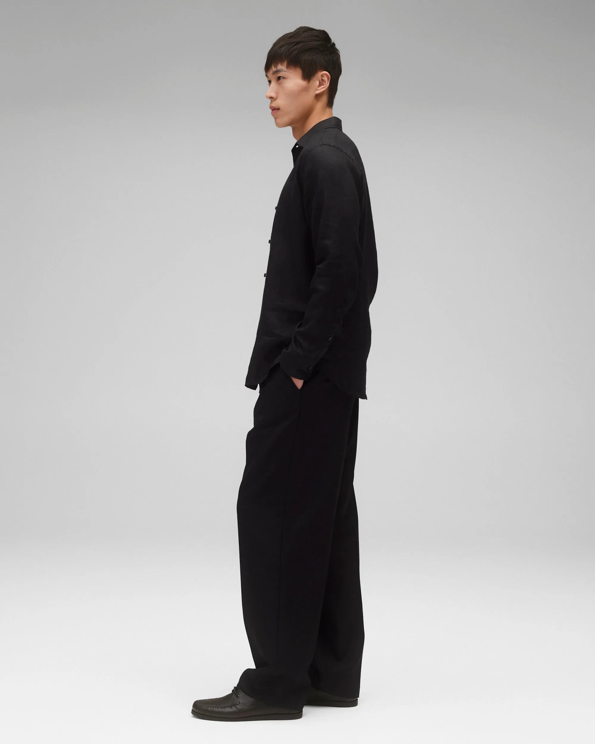 Linen Plaza Standard Shirt sold by Reigning Champ product image thumbnail 4