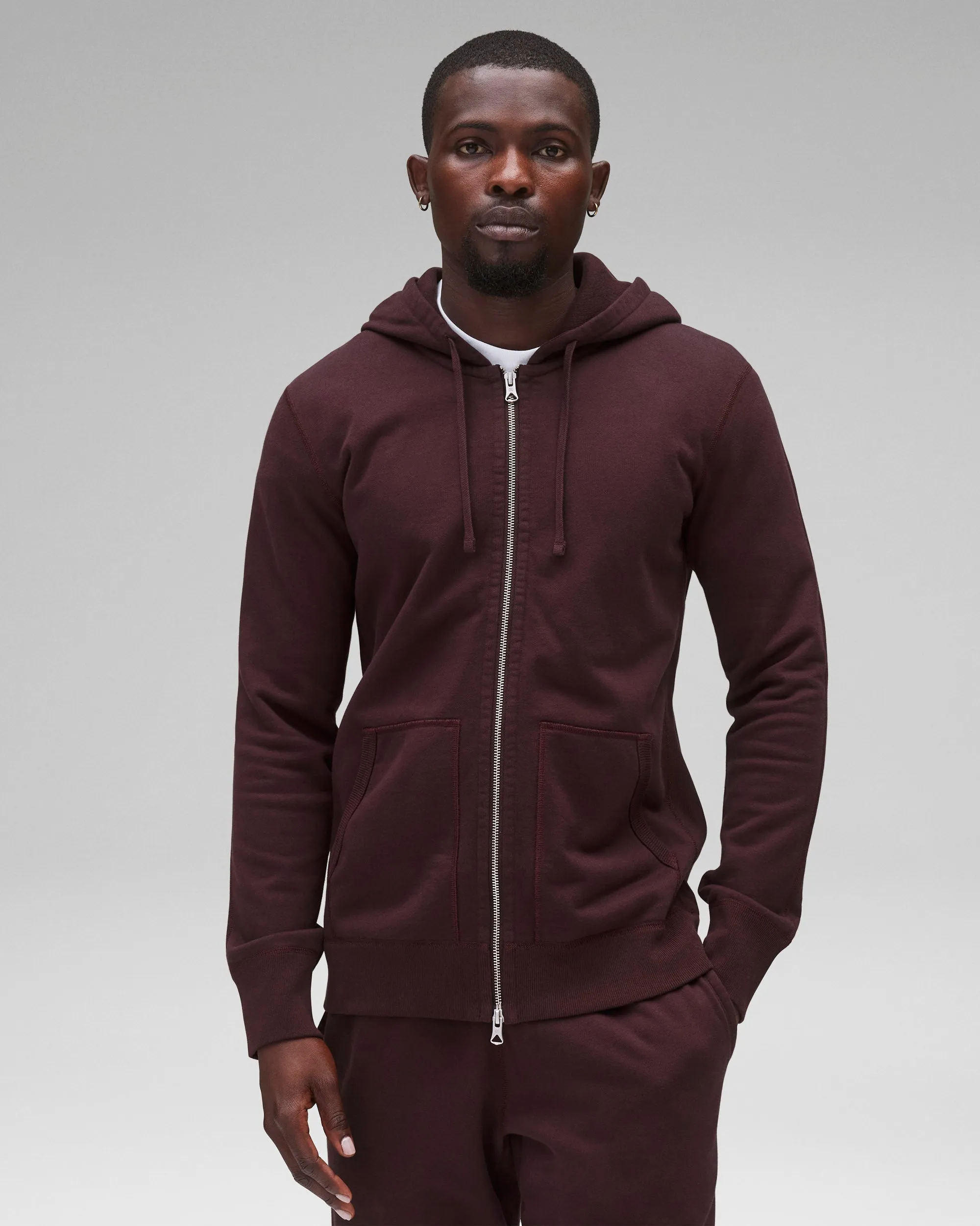 Midweight Terry Slim Zip Hoodie sold by Reigning Champ product image thumbnail 2