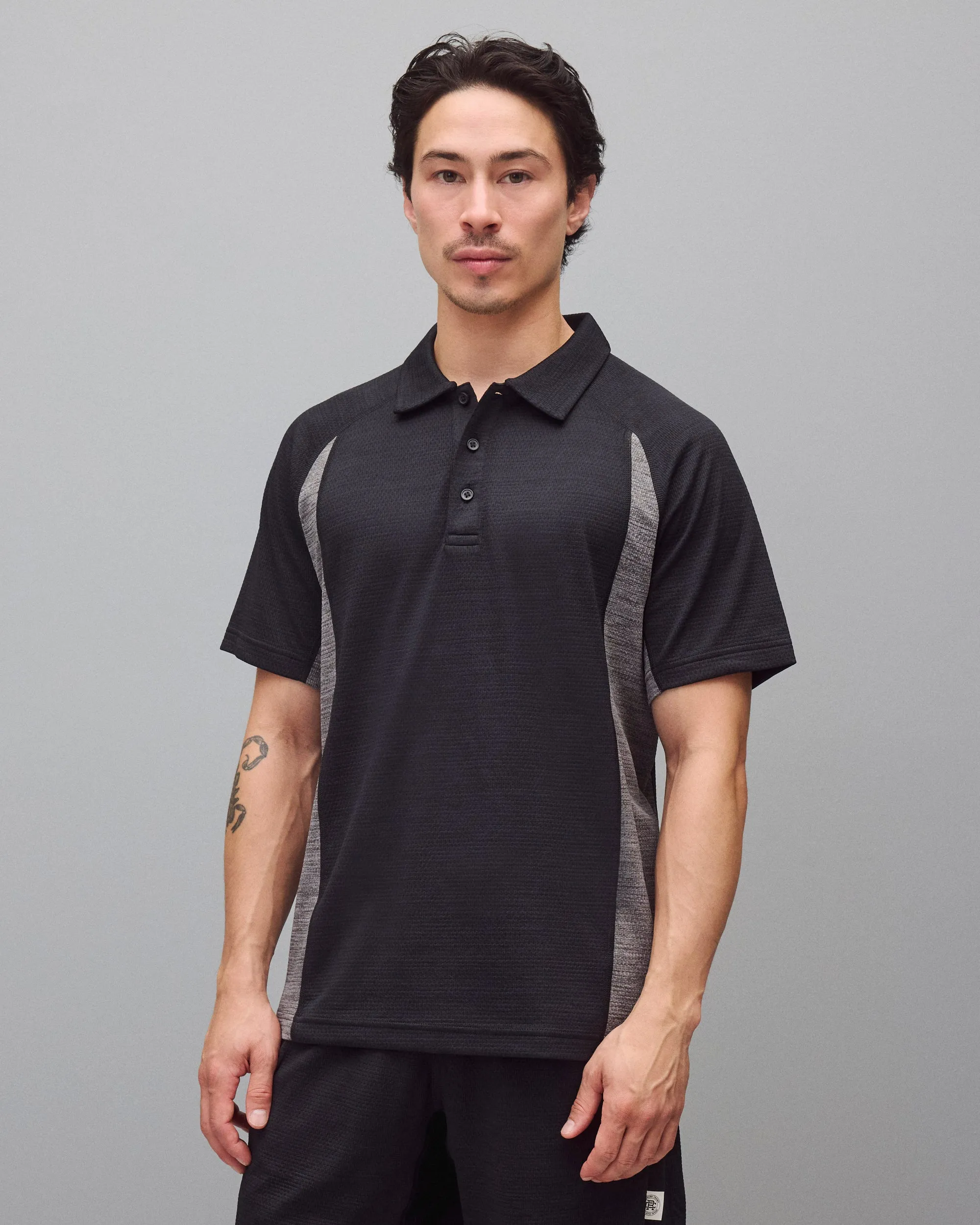 Solotex Mesh Tiebreak Colour Block Standard Polo sold by Reigning Champ product image thumbnail 2