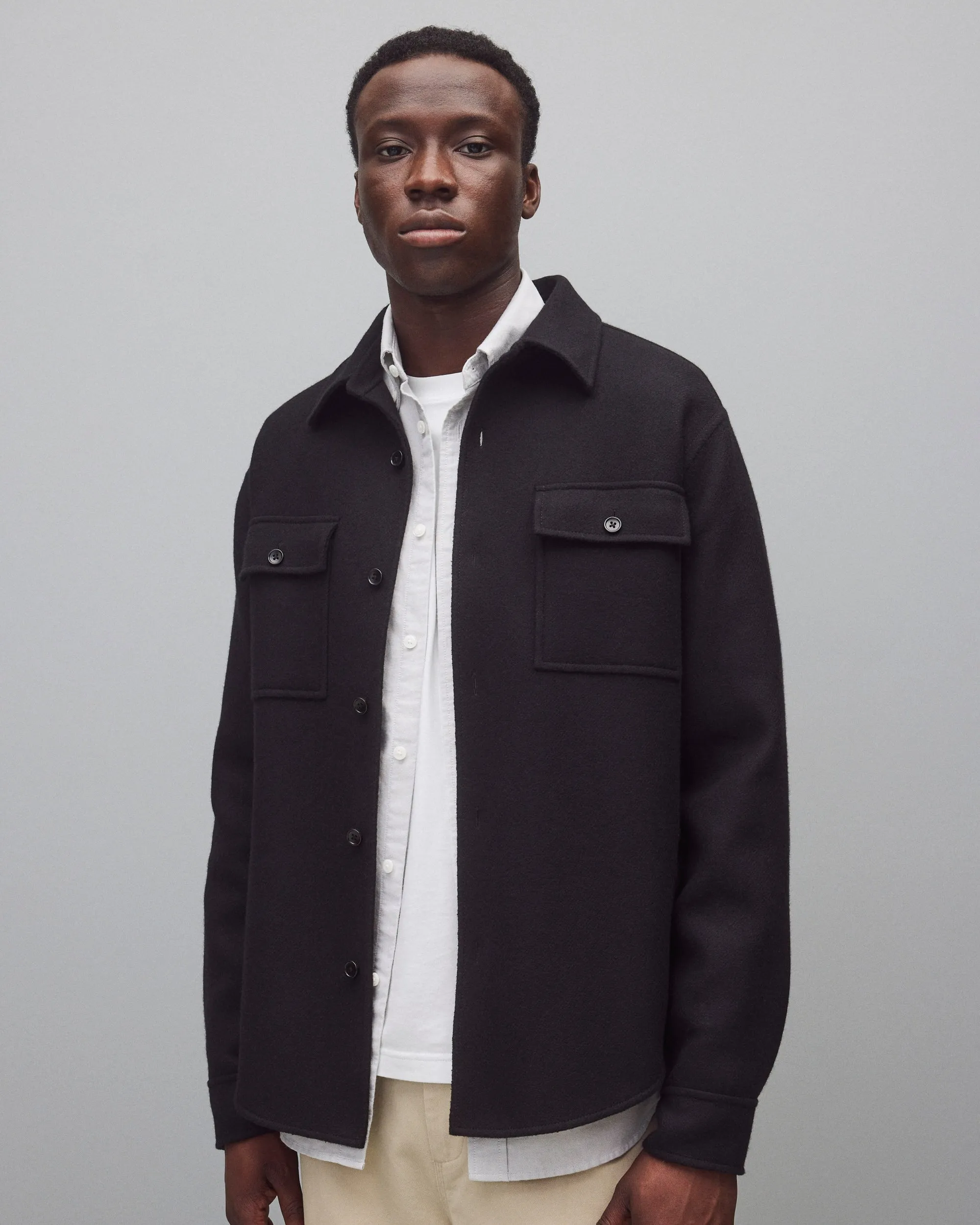 Double Faced Wool Concourse Overshirt sold by Reigning Champ product image thumbnail 2