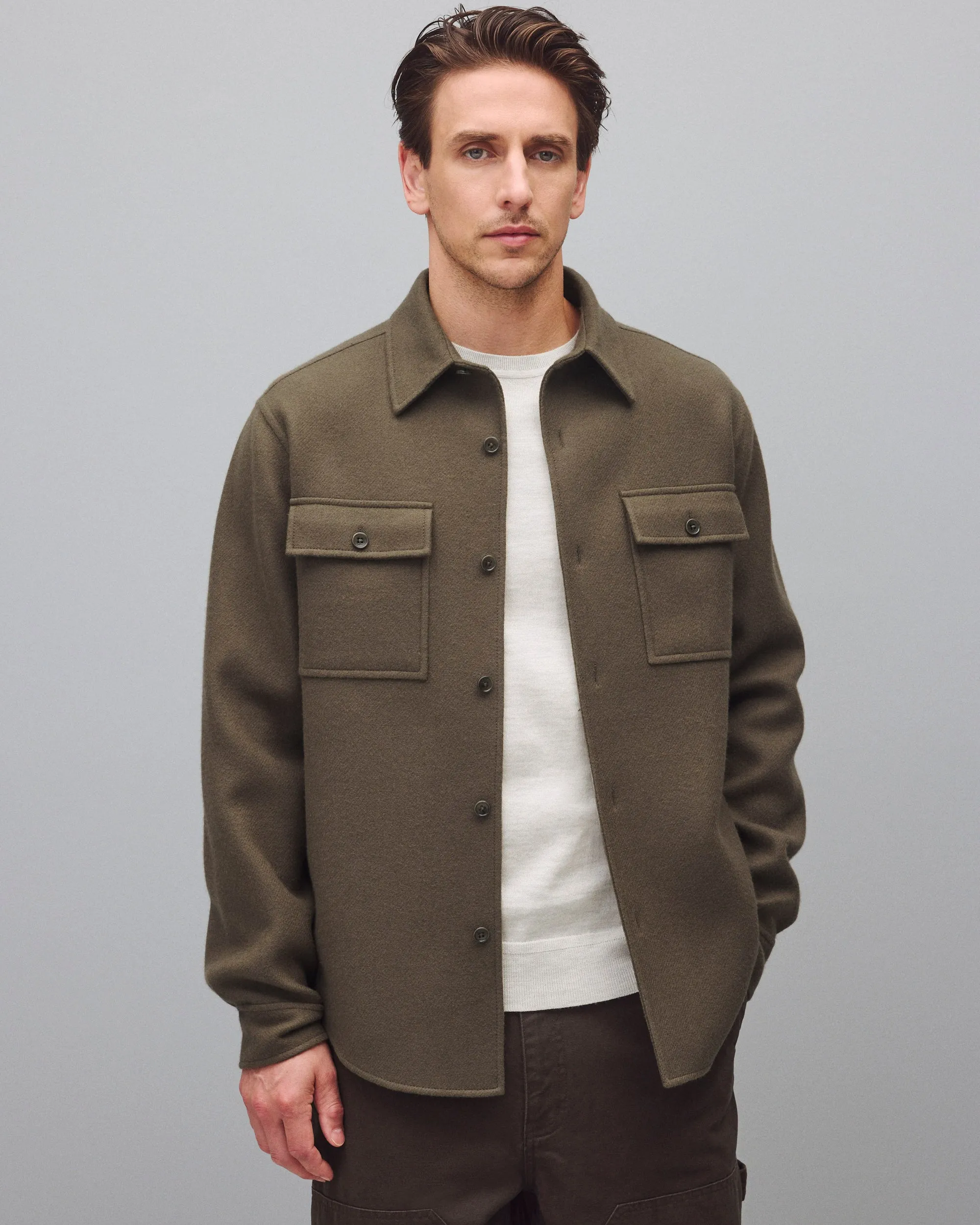 Double Faced Wool Concourse Overshirt sold by Reigning Champ product image thumbnail 2