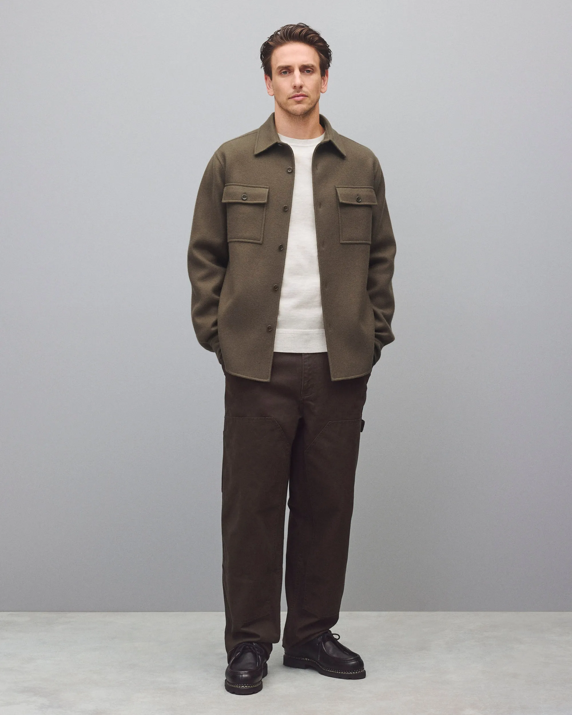 Double Faced Wool Concourse Overshirt sold by Reigning Champ product image thumbnail 3