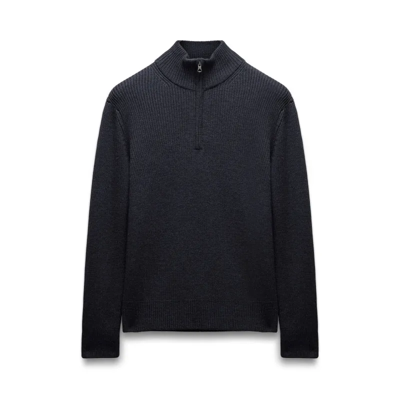 Merino Rib Vinnie Quarter Zip sold by Reigning Champ
