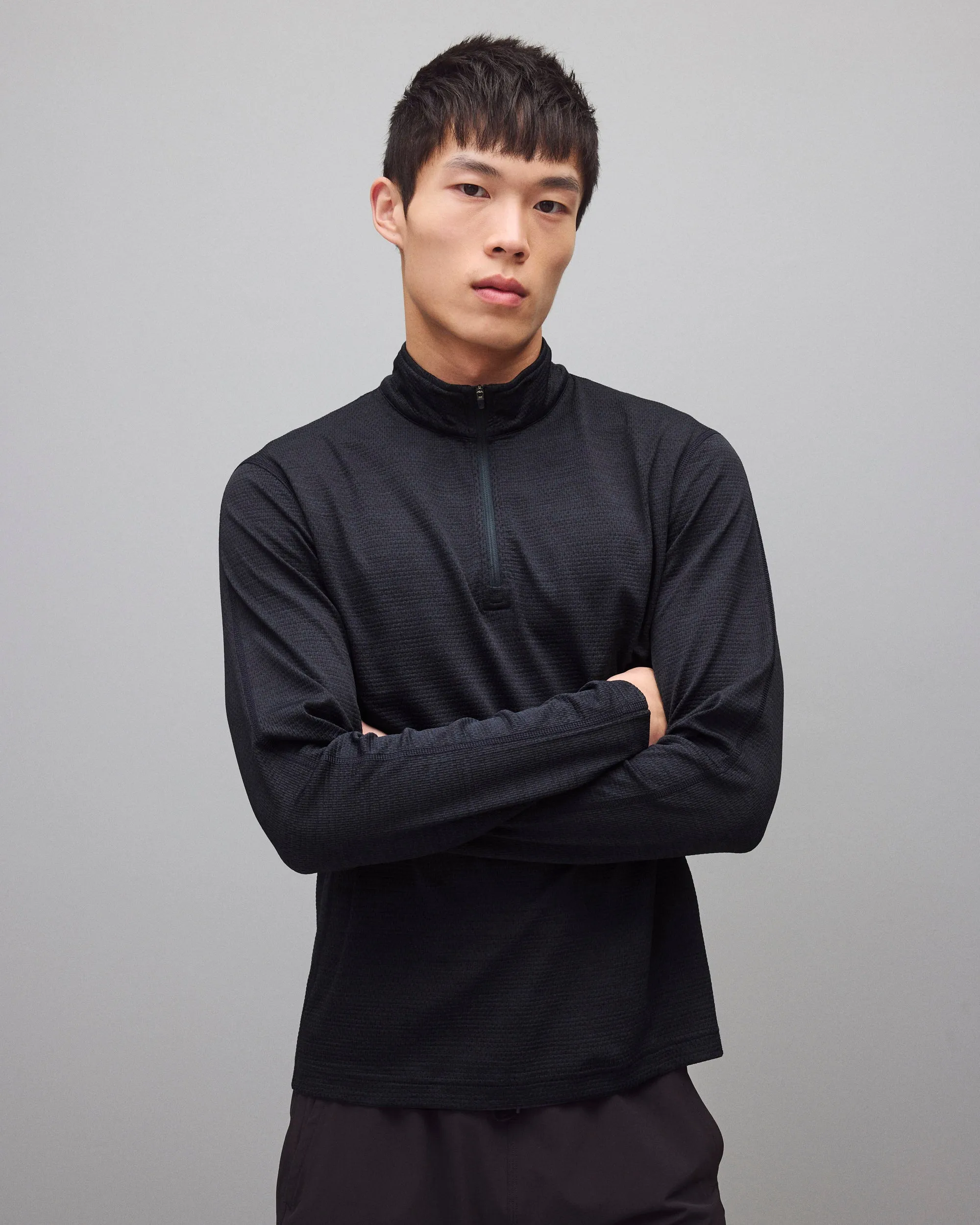 Solotex Mesh Tiebreak Standard Quarter Zip sold by Reigning Champ product image thumbnail 2