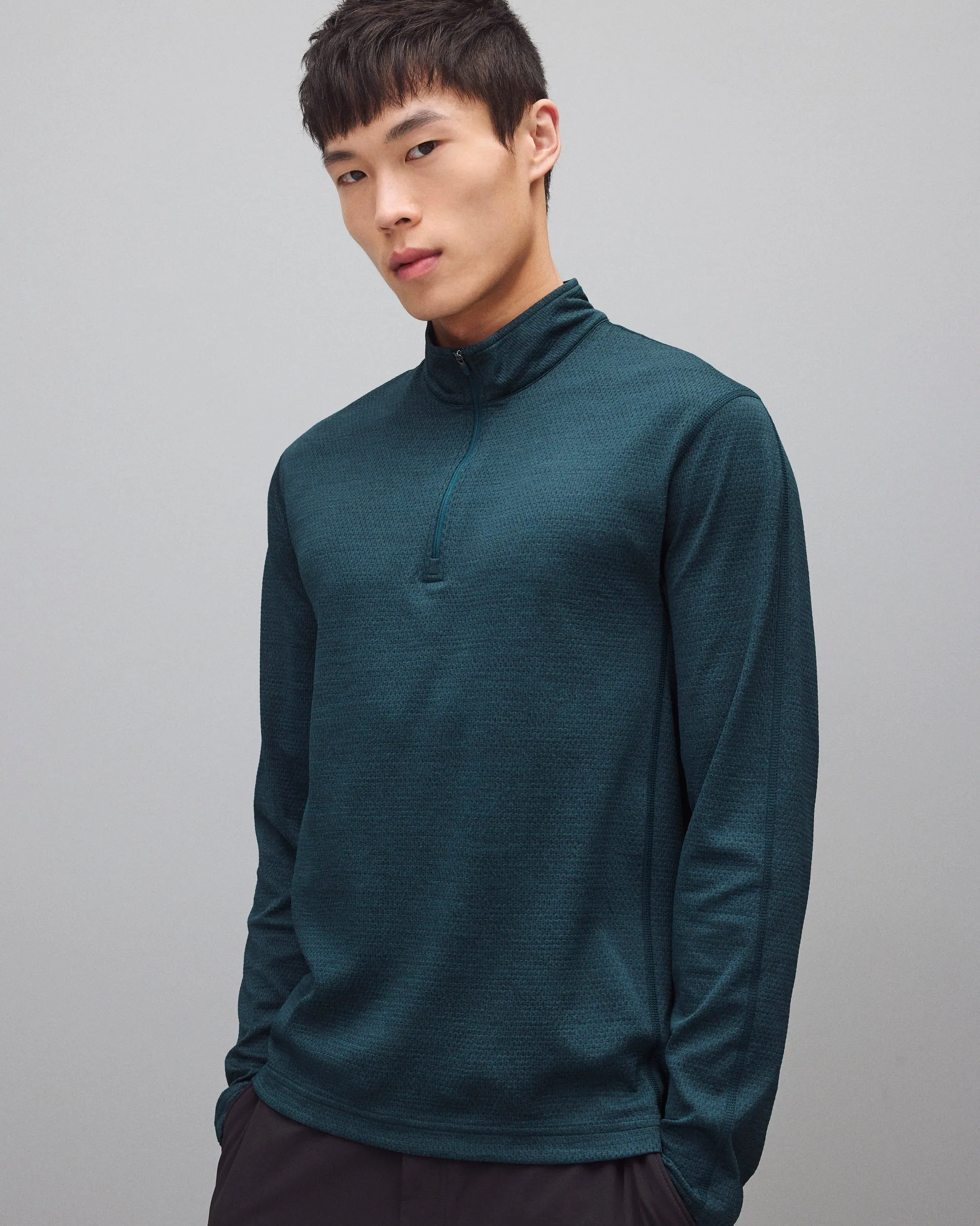 Solotex Mesh Tiebreak Standard Quarter Zip sold by Reigning Champ product image thumbnail 2