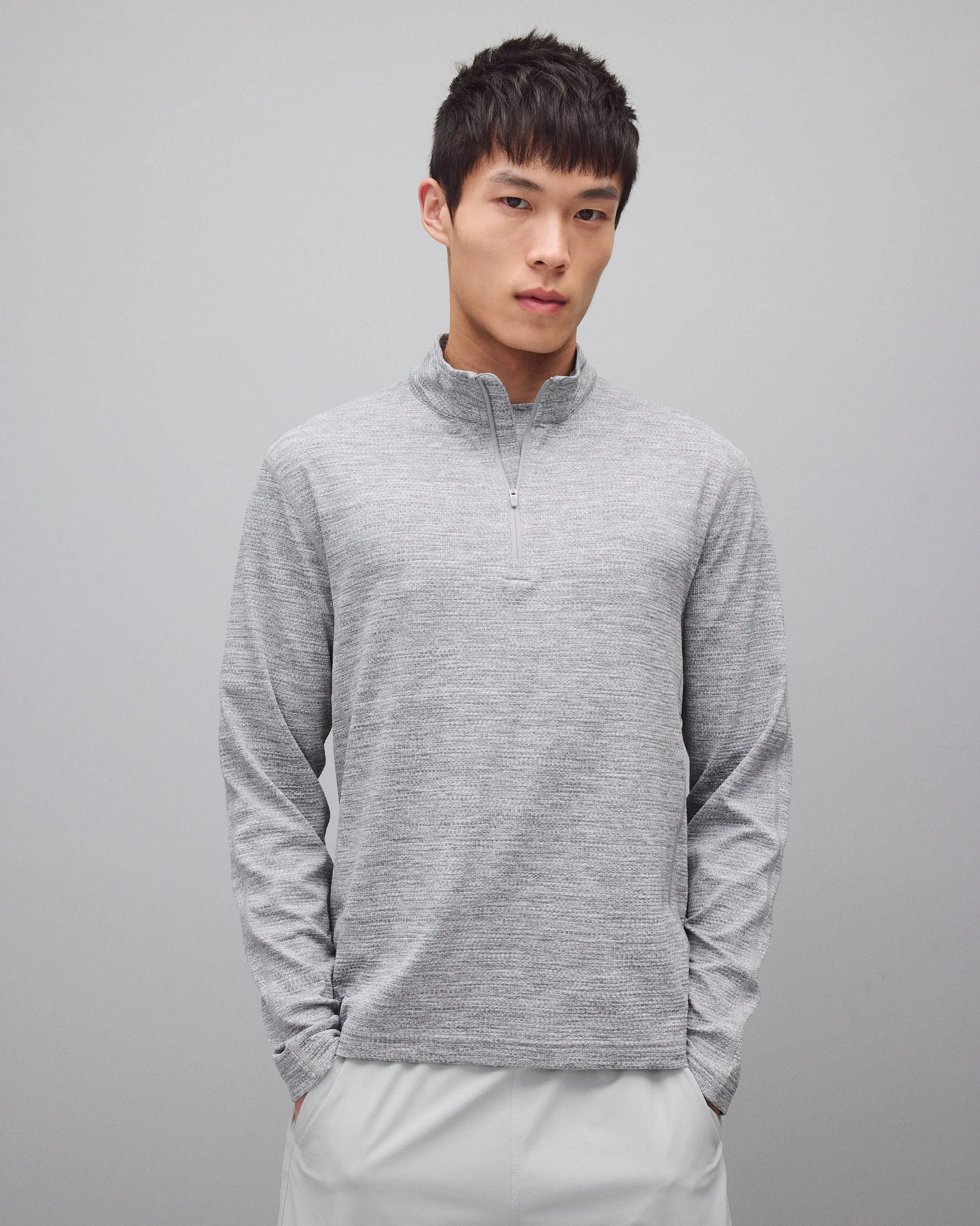 Solotex Mesh Tiebreak Standard Quarter Zip sold by Reigning Champ product image thumbnail 2