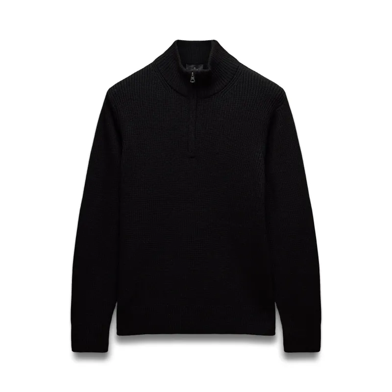 Merino Rib Vinnie Quarter Zip sold by Reigning Champ
